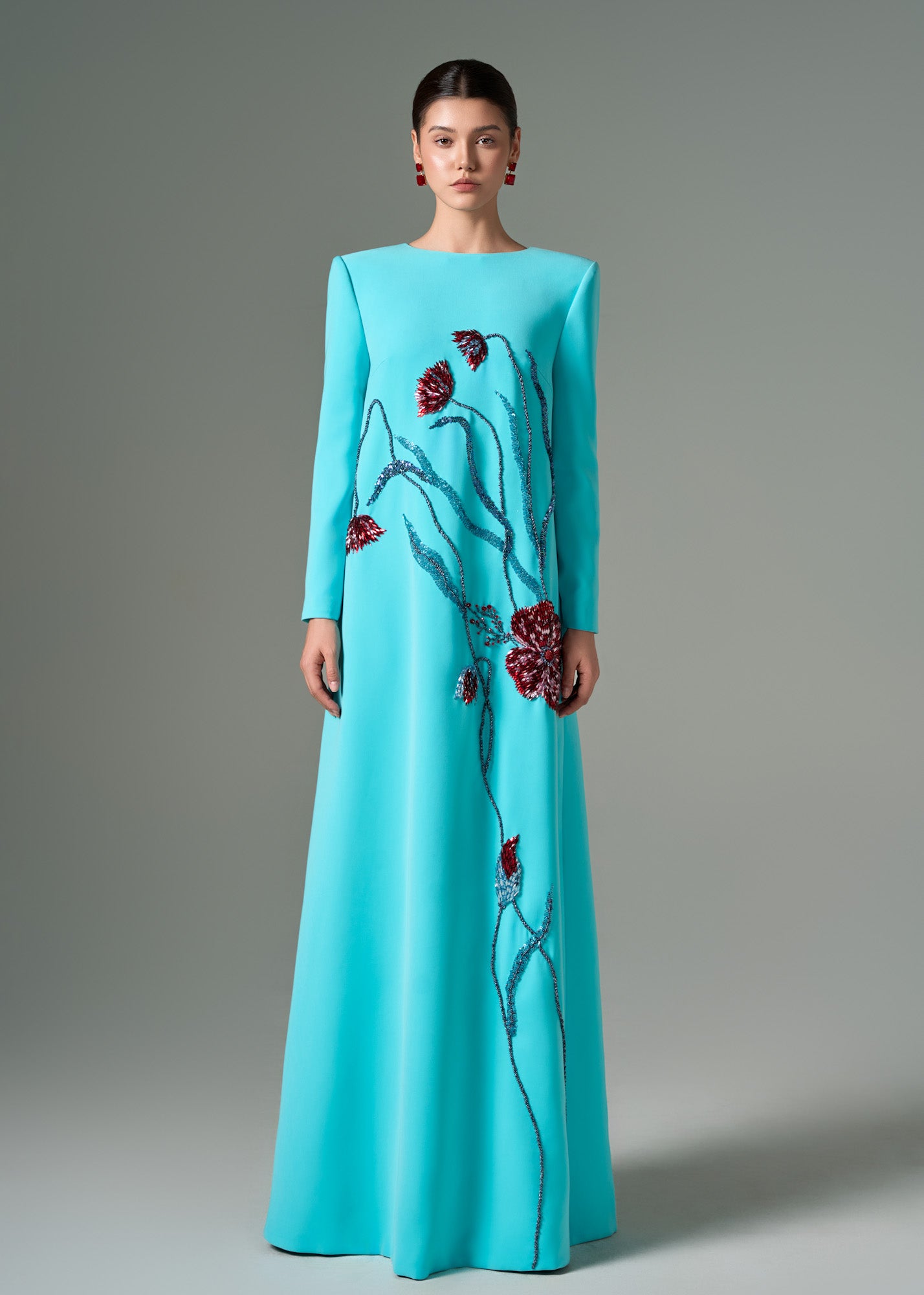 Layla crepe A-line dress