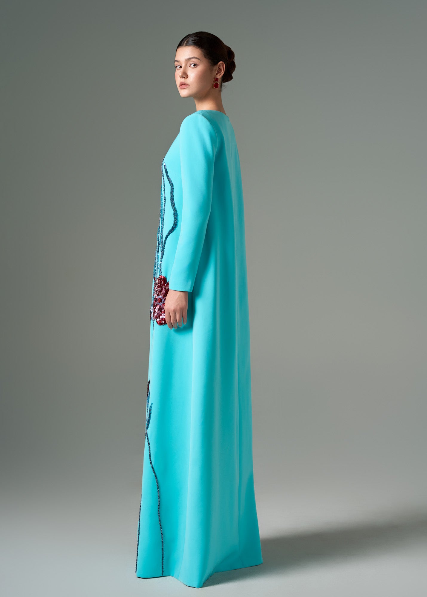 Layla crepe A-line dress