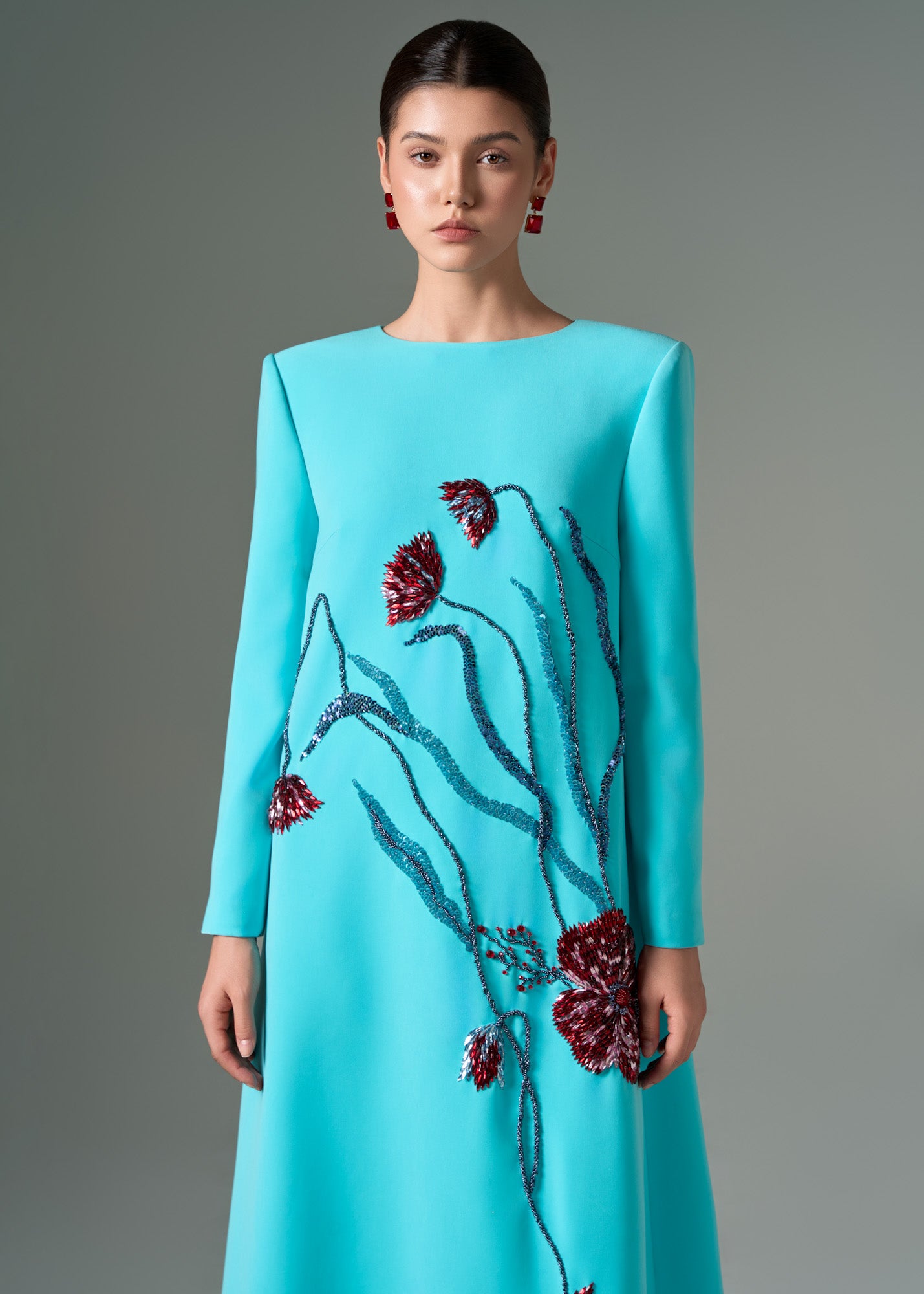 Layla crepe A-line dress