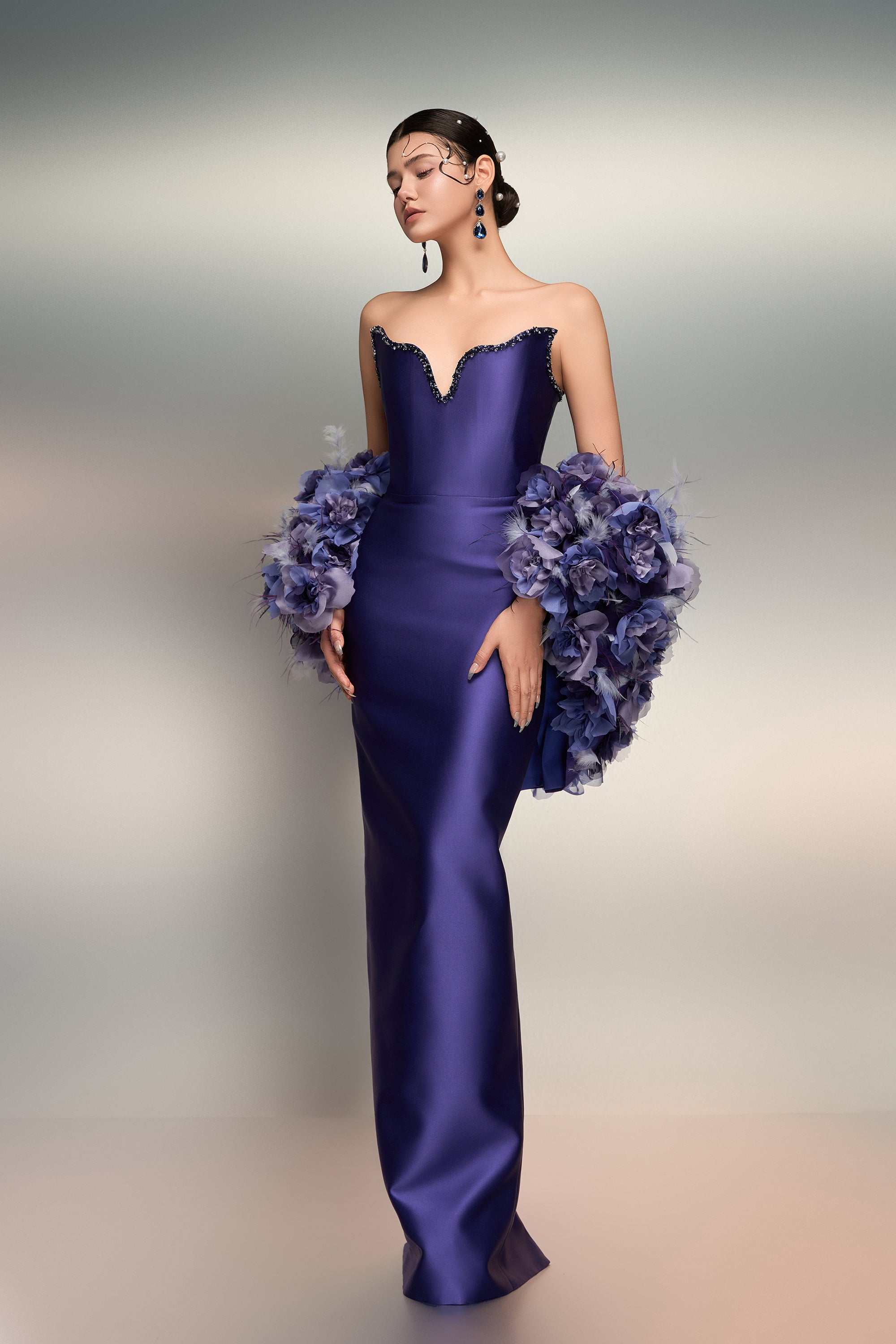 Noora royal taffeta dress