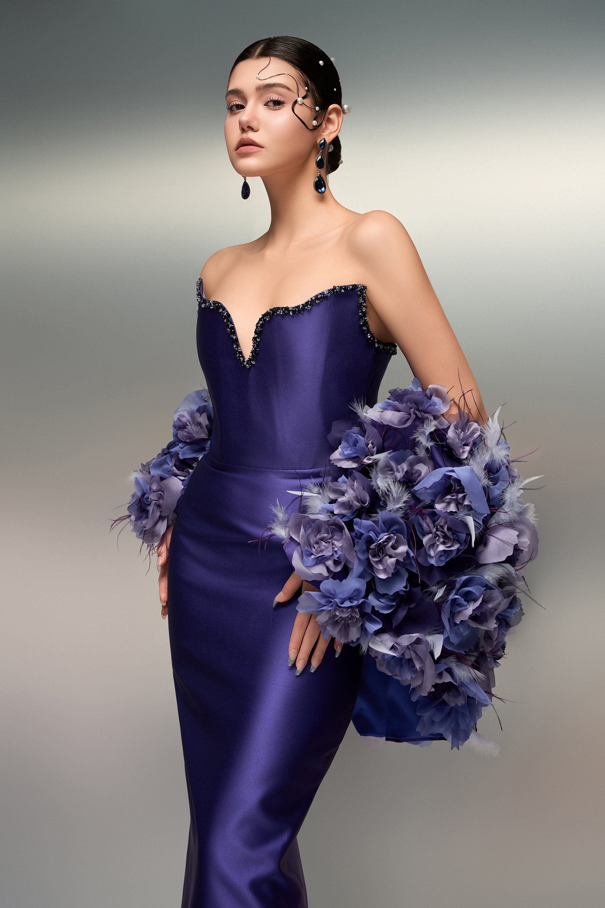 Noora royal taffeta dress