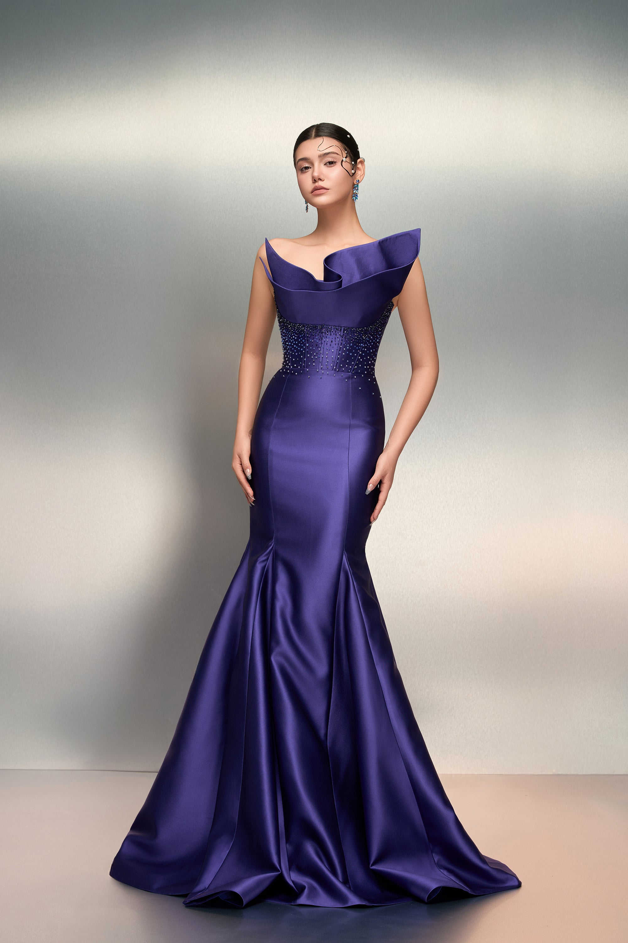 Mariam royal taffeta dress