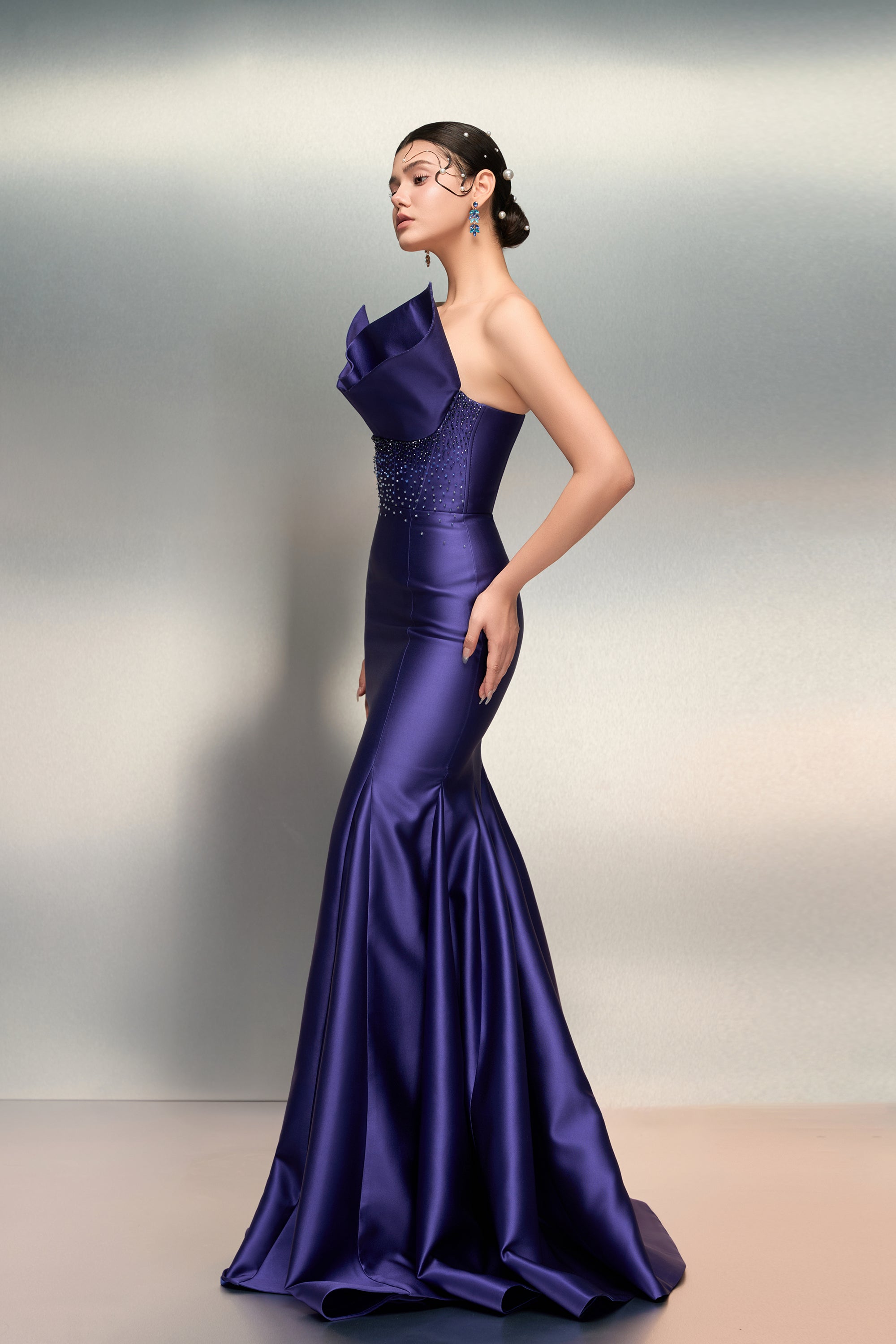 Mariam royal taffeta dress