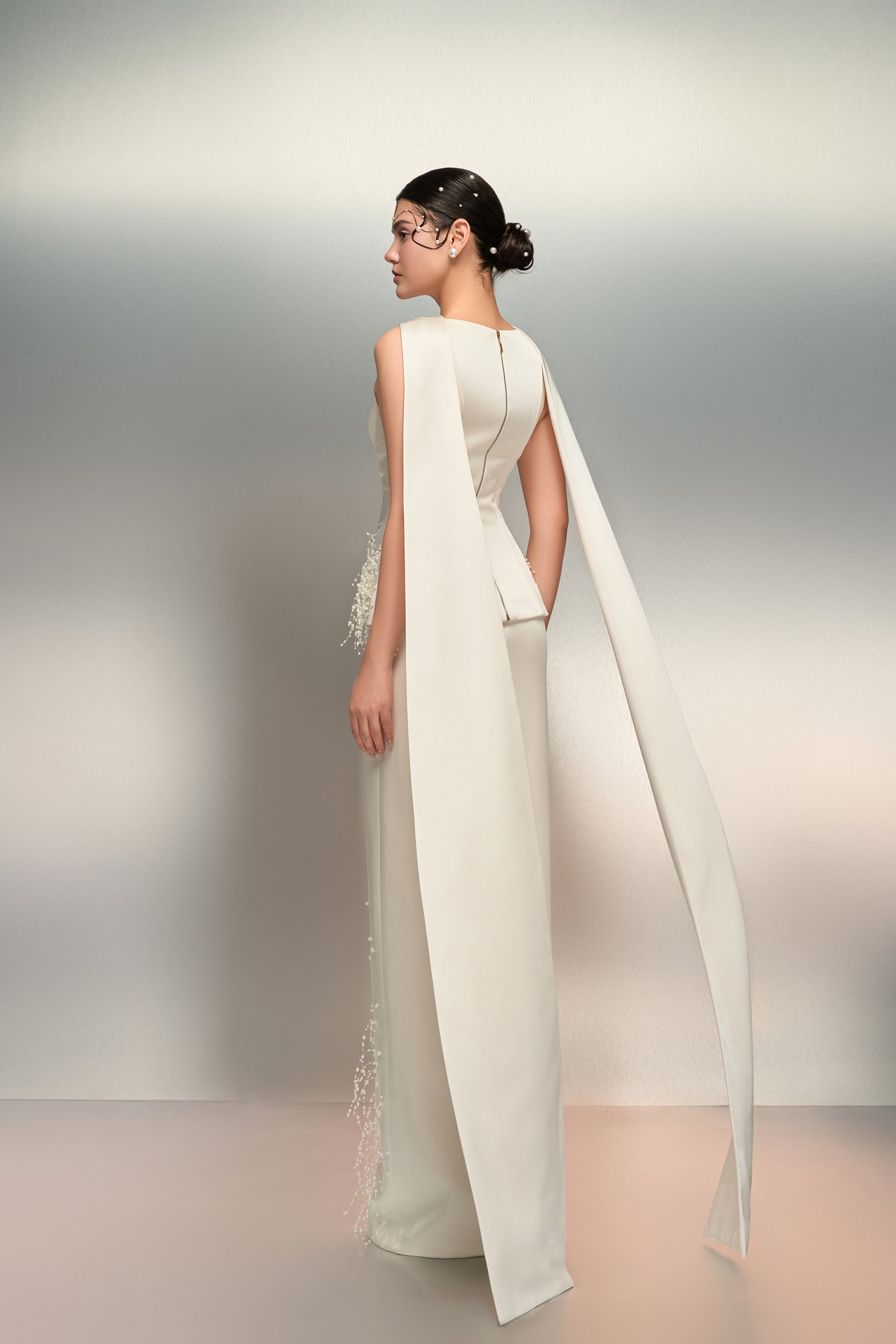 Salma silk taffeta dress