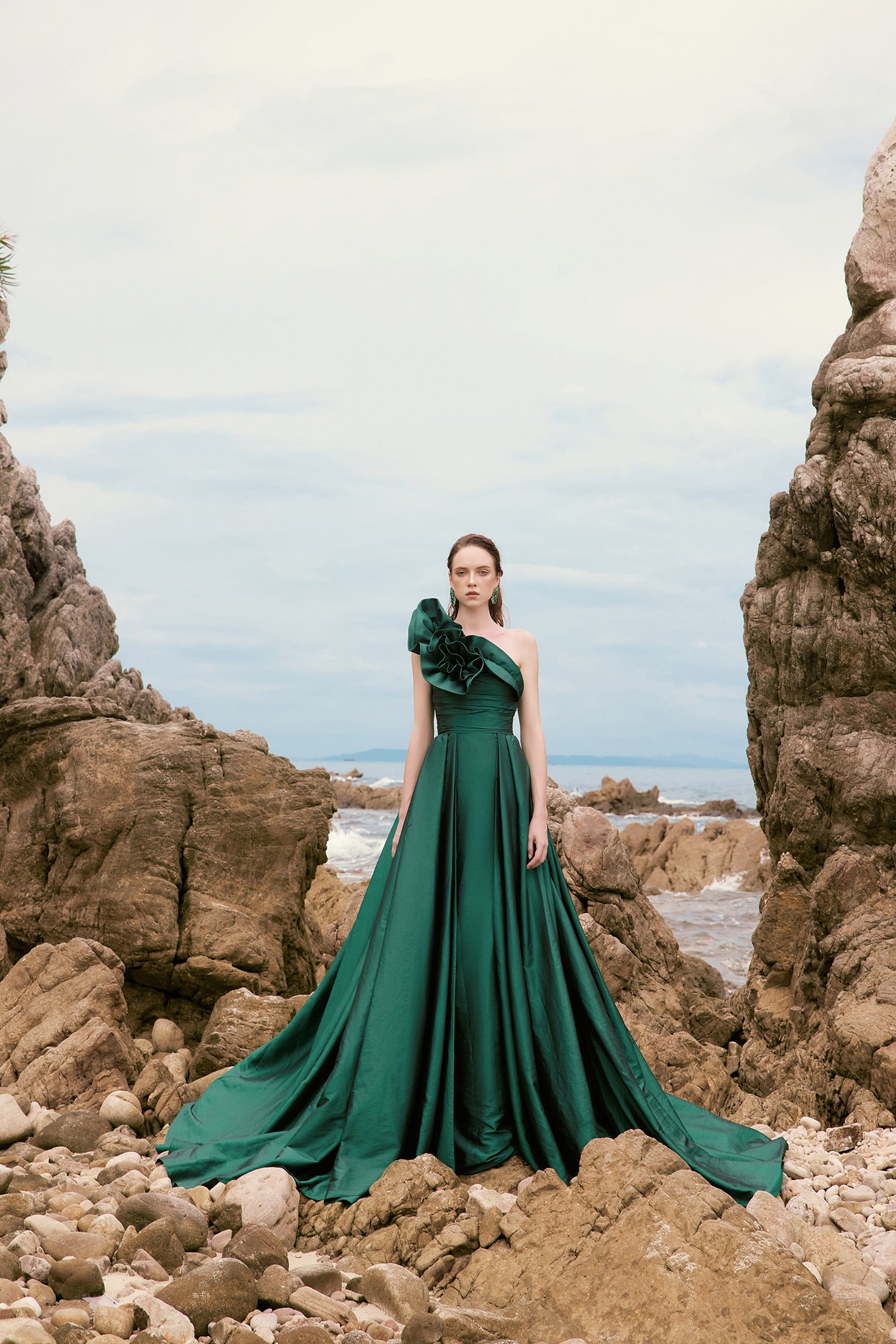 Julieta silk taffeta floral dress