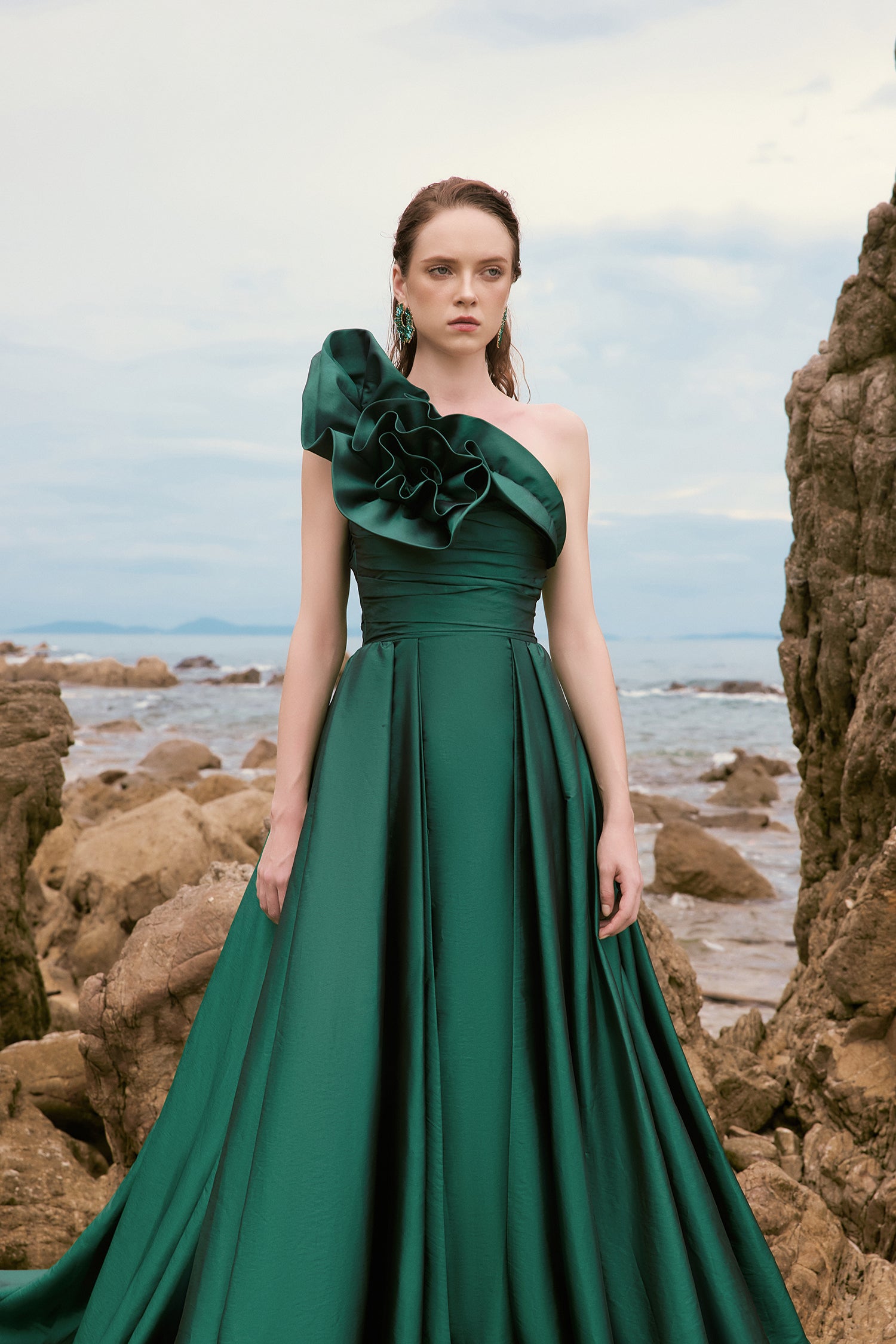 Julieta silk taffeta floral dress