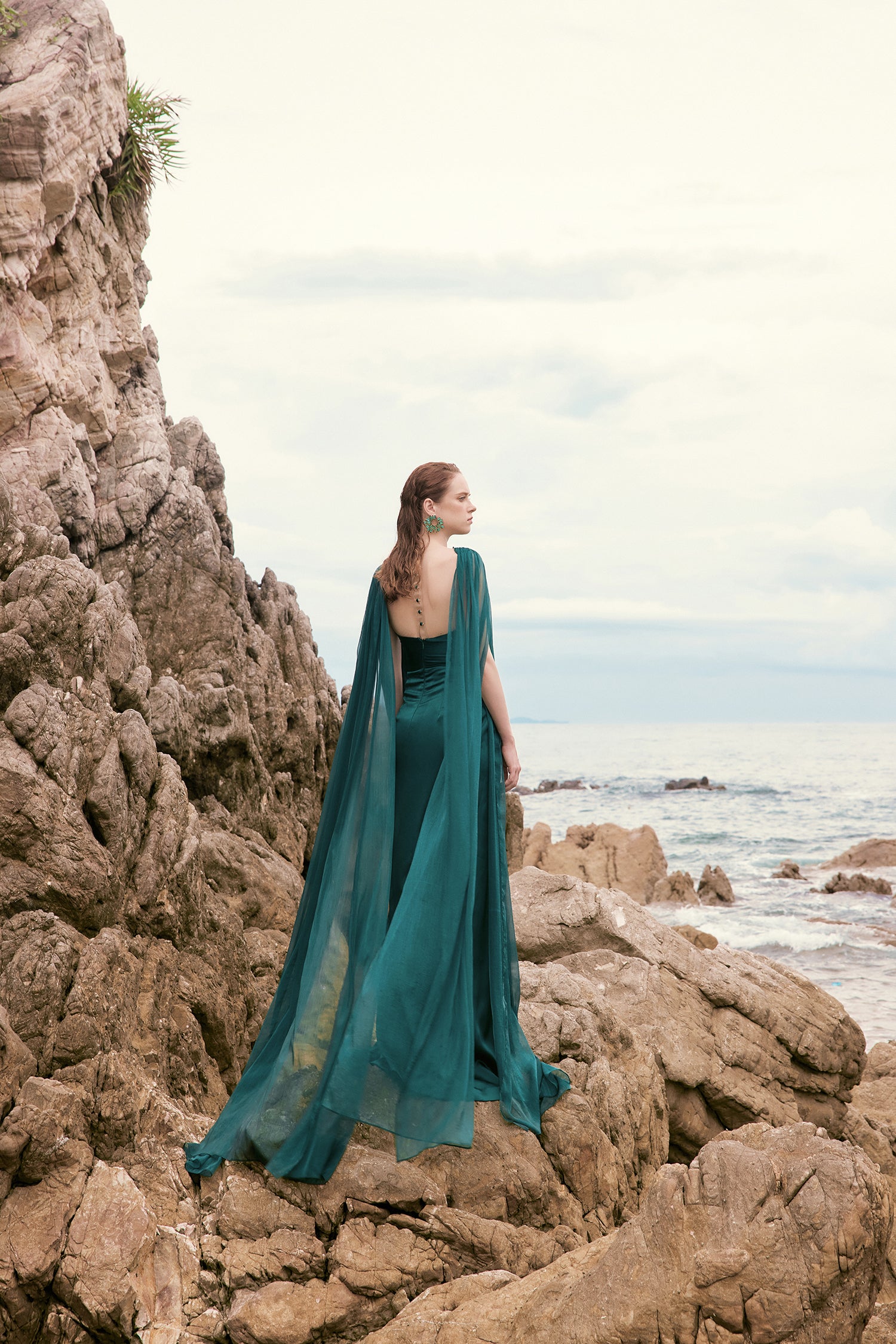 Kaytlyn silk satin sequins dress