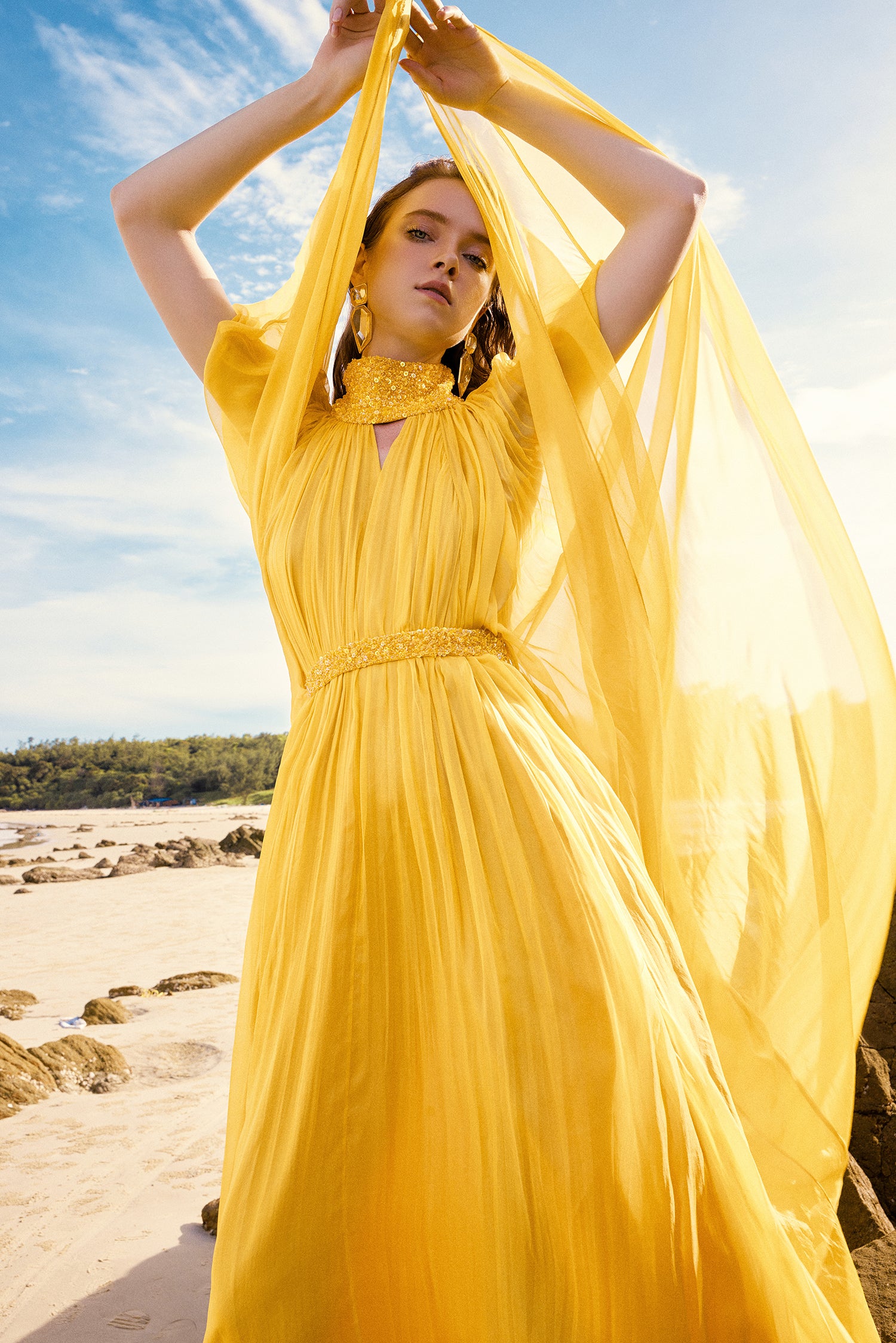 Vanessa silk sequins dress