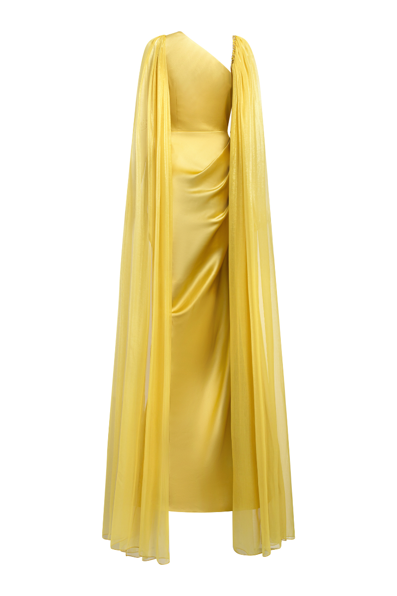 Estella silk satin floral dress