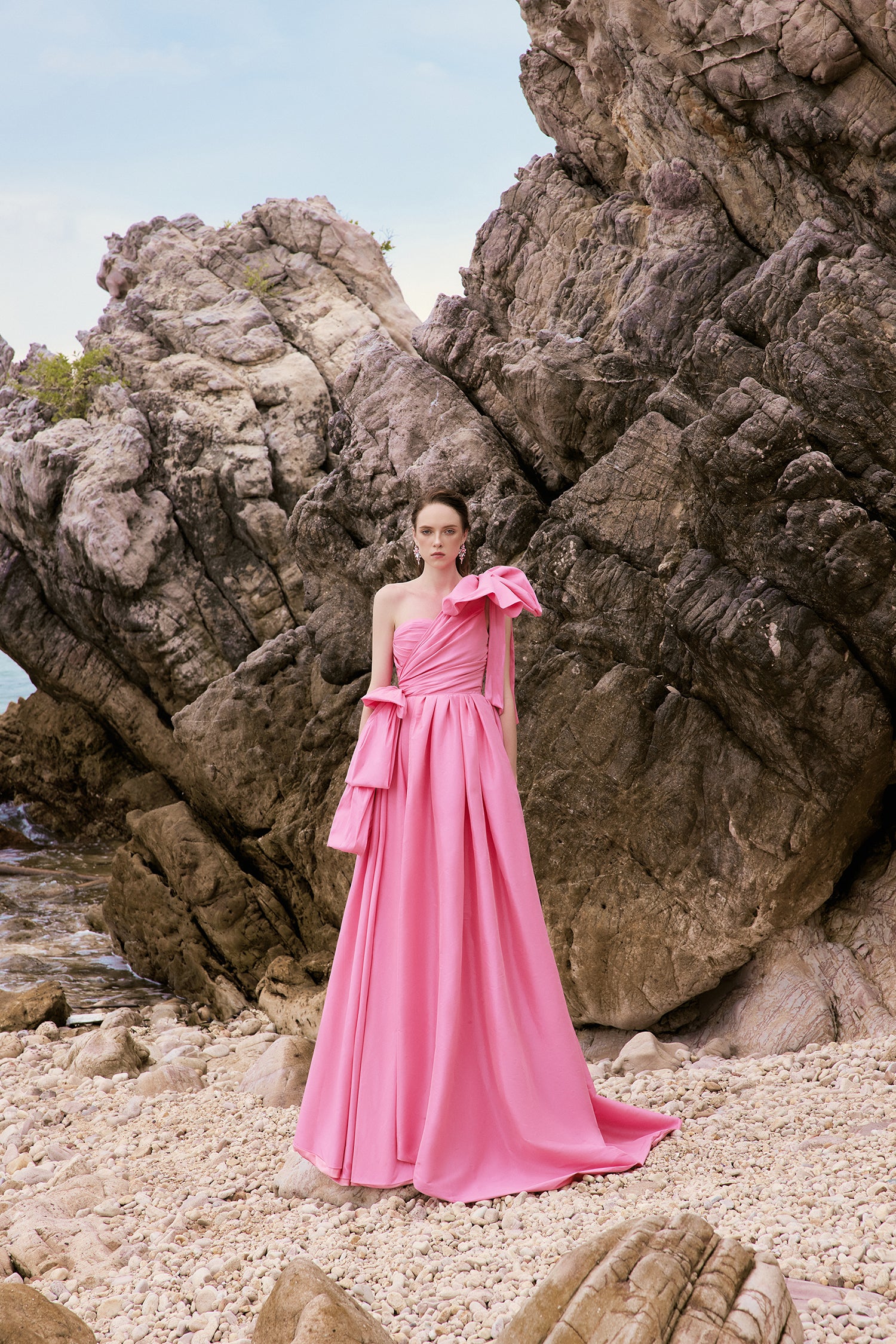 Olivia Taffeta bow tie dress