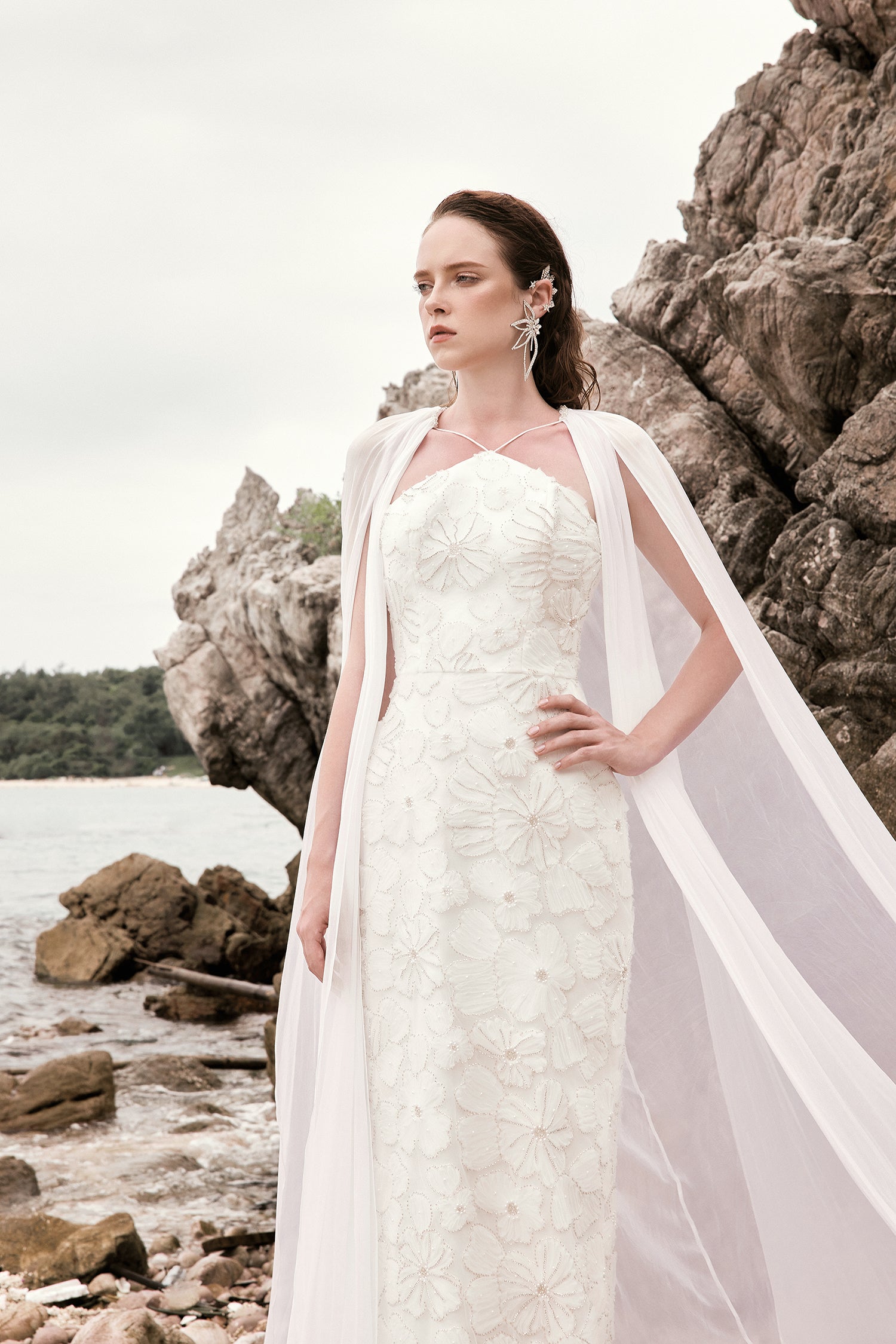 Angelina 3D floral lace dress