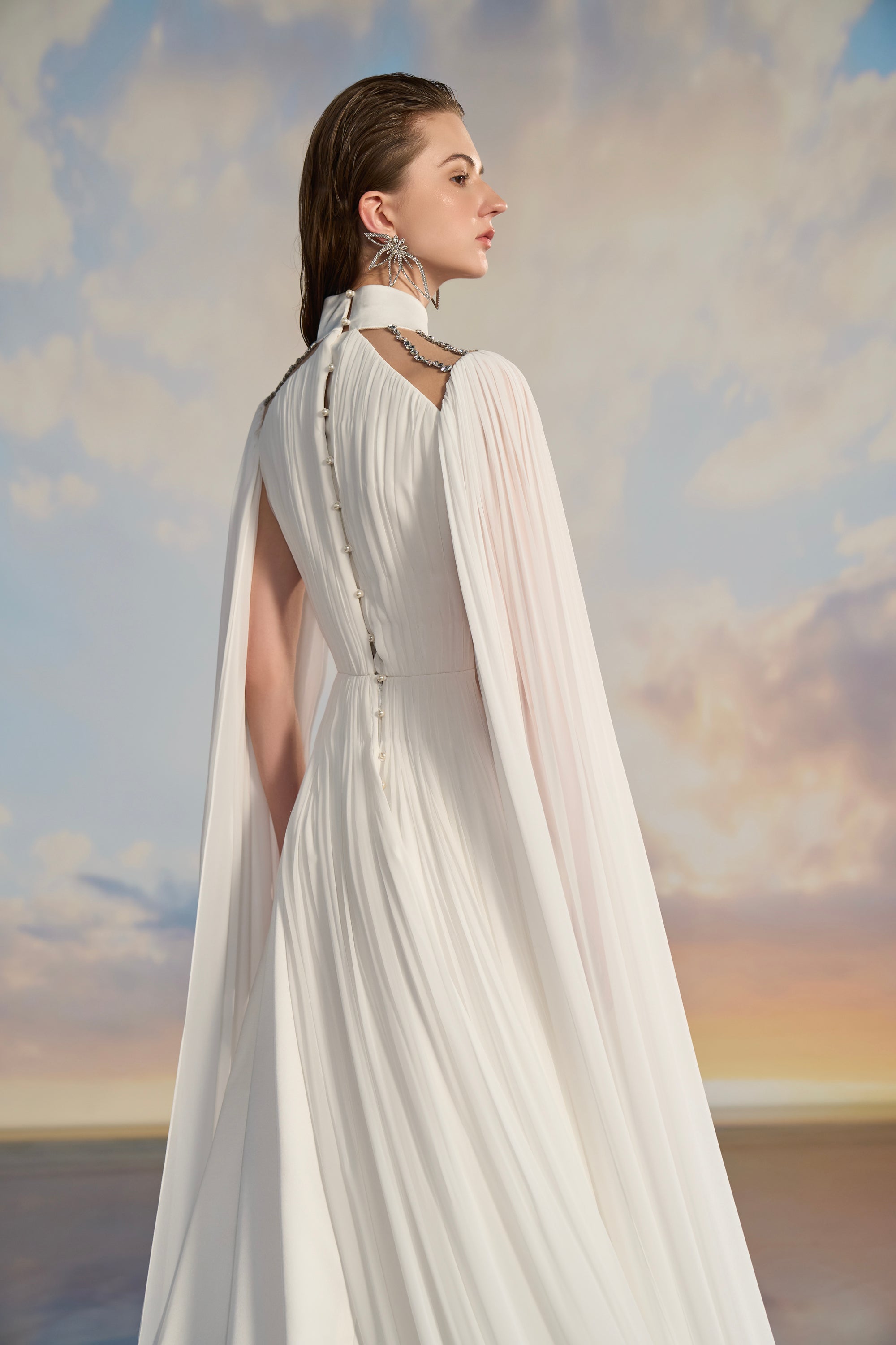 Jasmine Silk satin cut out dress