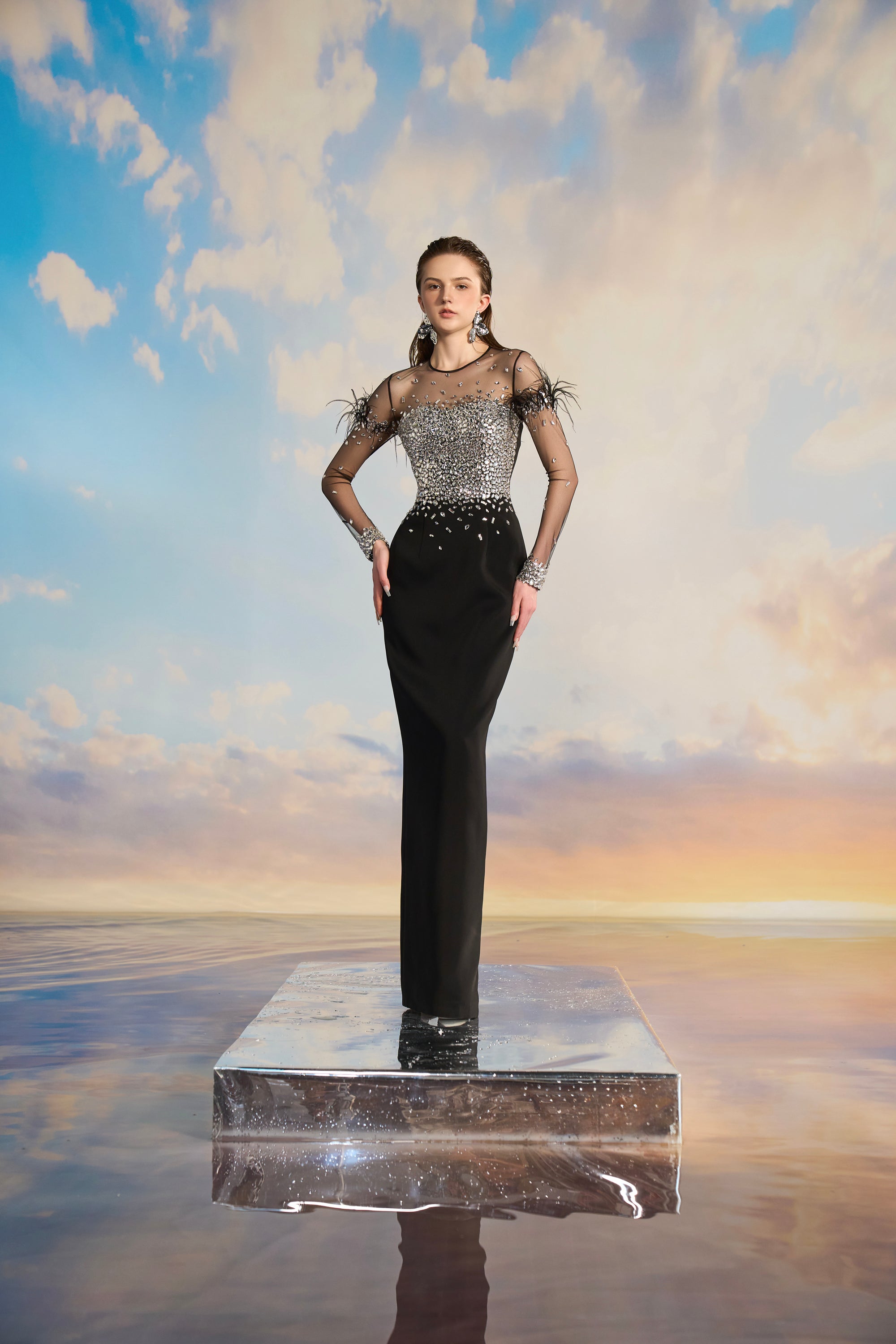 Drusilla Crepe bodycon dress