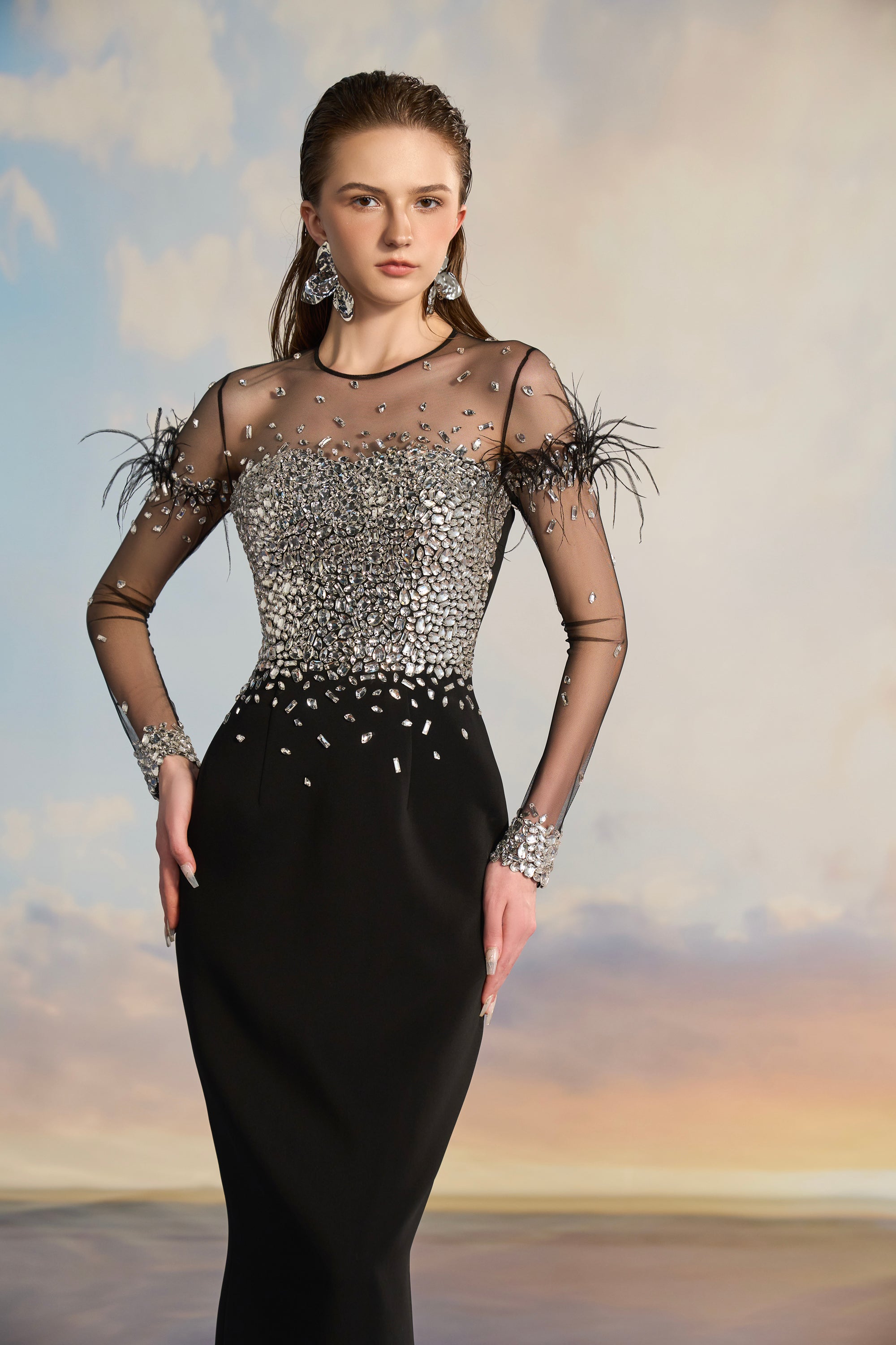 Drusilla Crepe bodycon dress