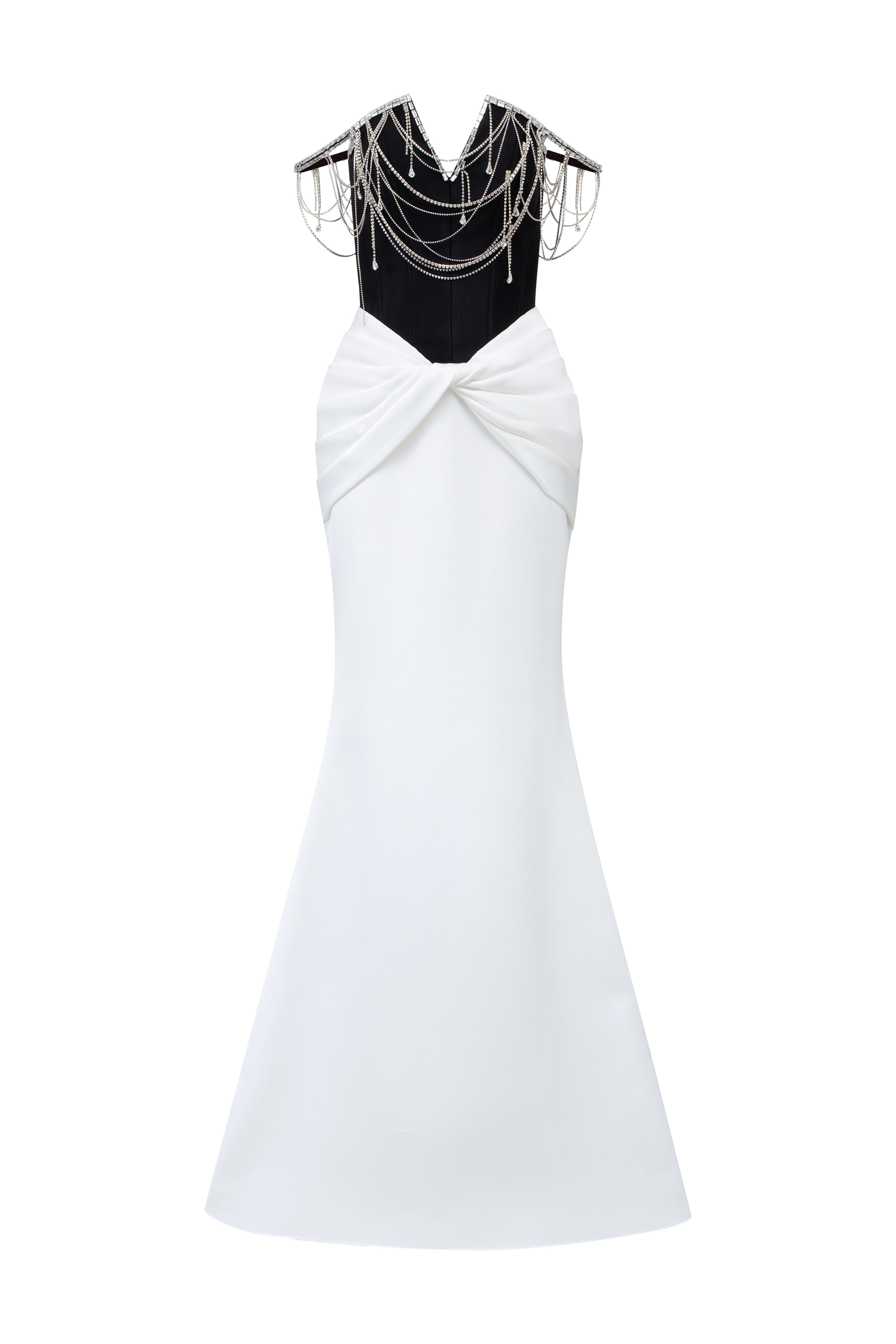 Oriana Royal Taffeta fishtail dress