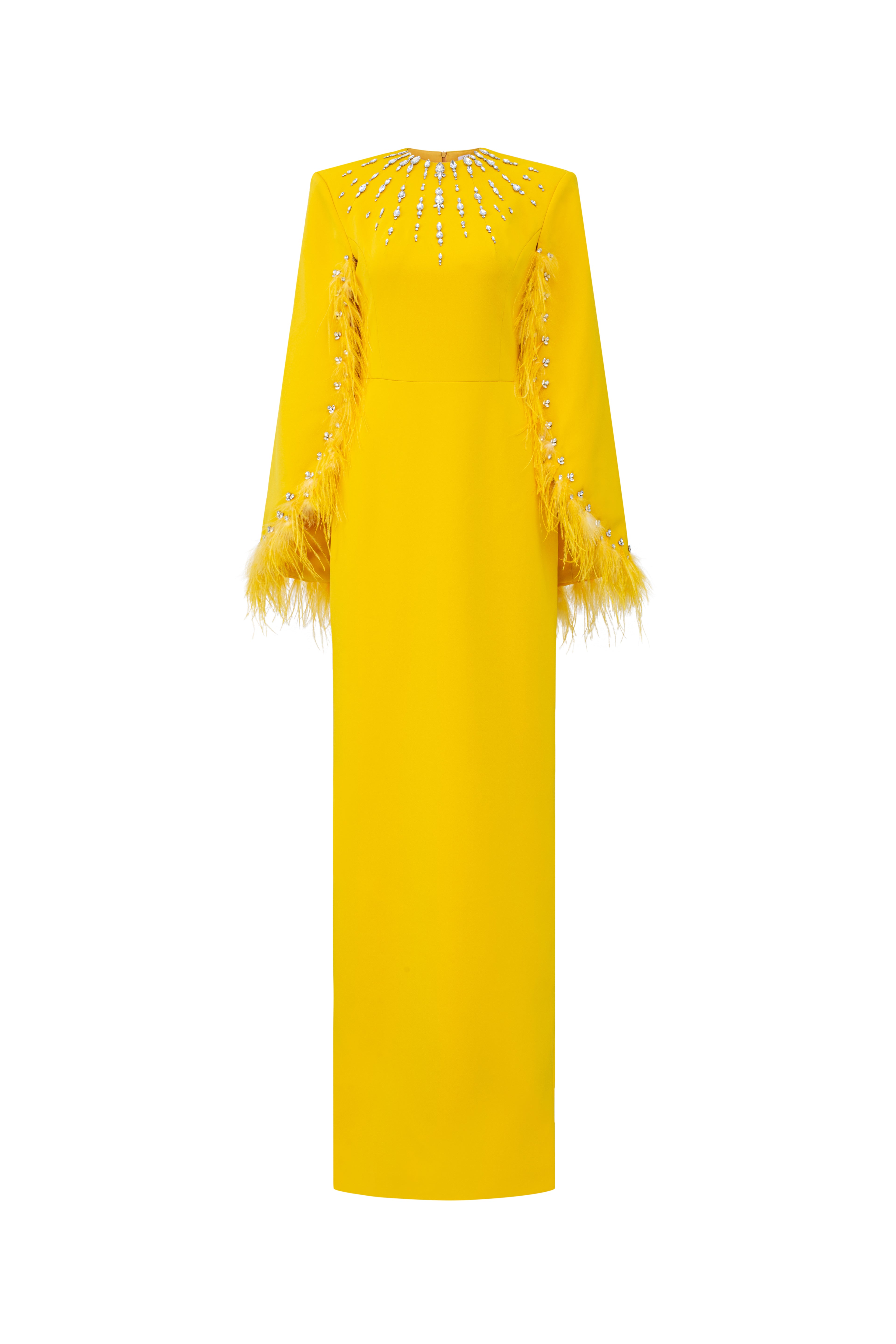 Allison Crepe cape sleeve dress