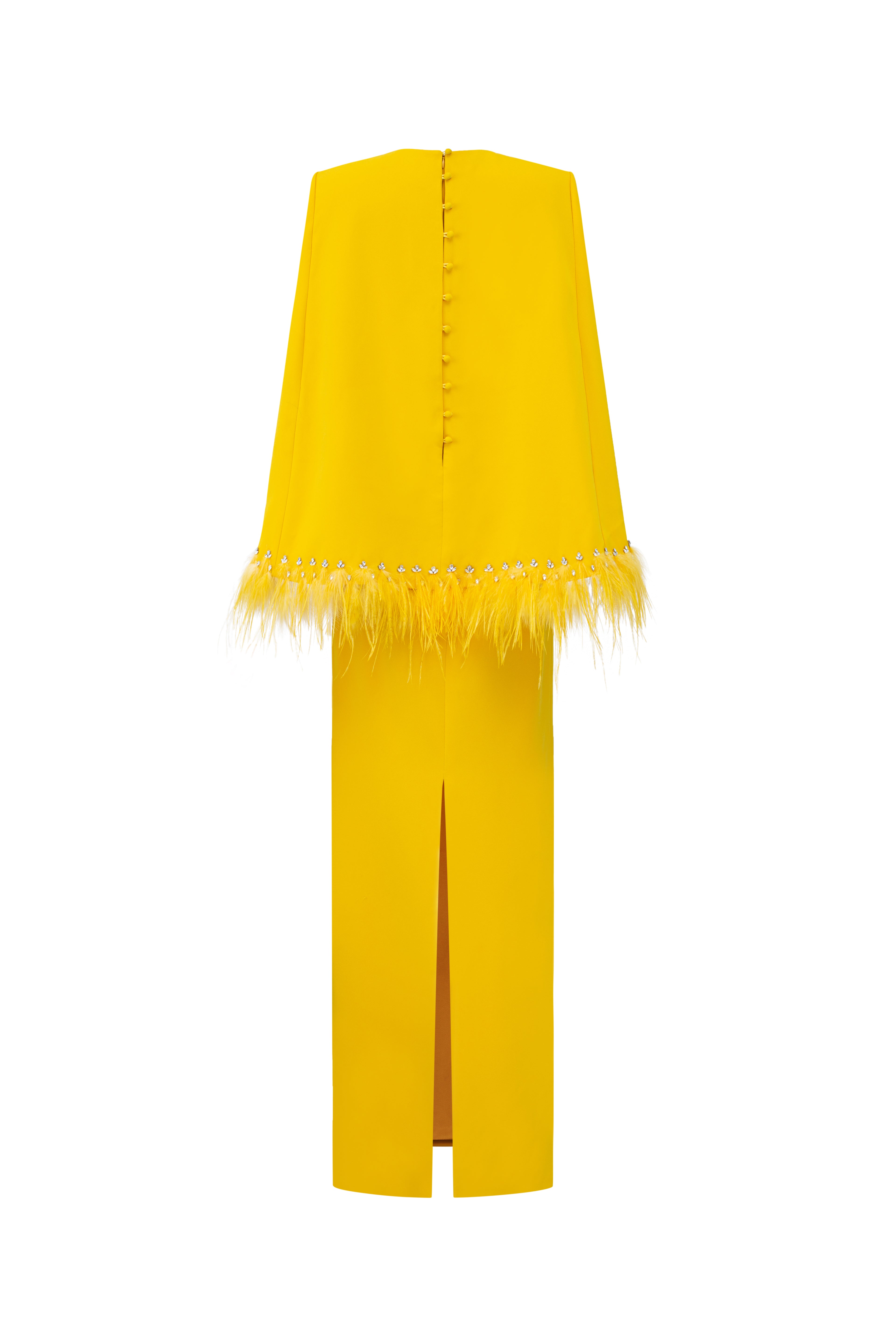 Allison Crepe cape sleeve dress