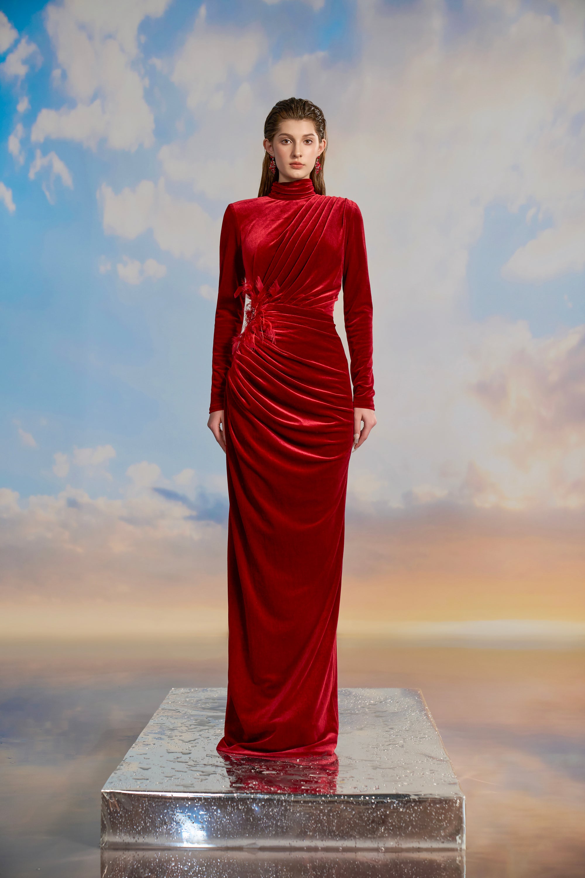 Lilybelle Velvet bodycon dress