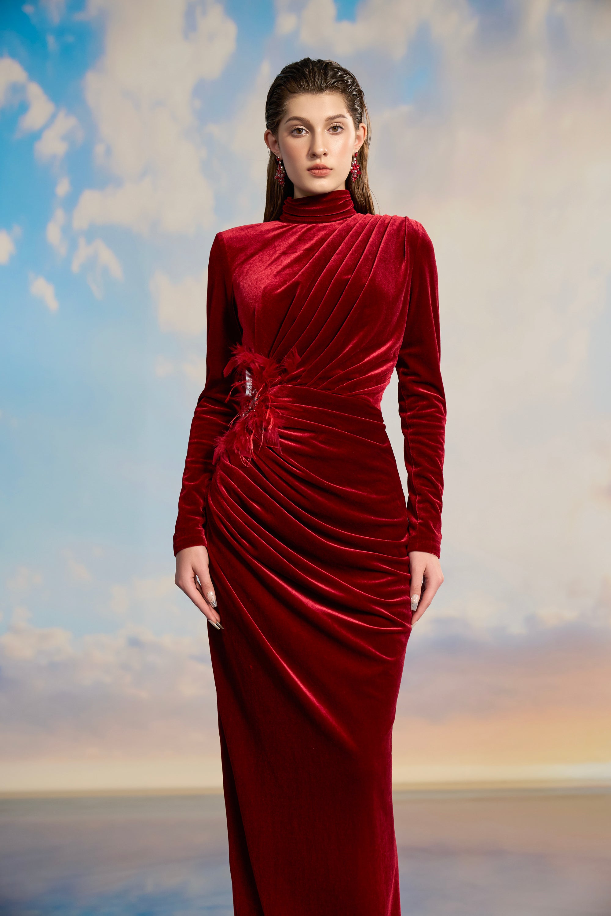 Lilybelle Velvet bodycon dress