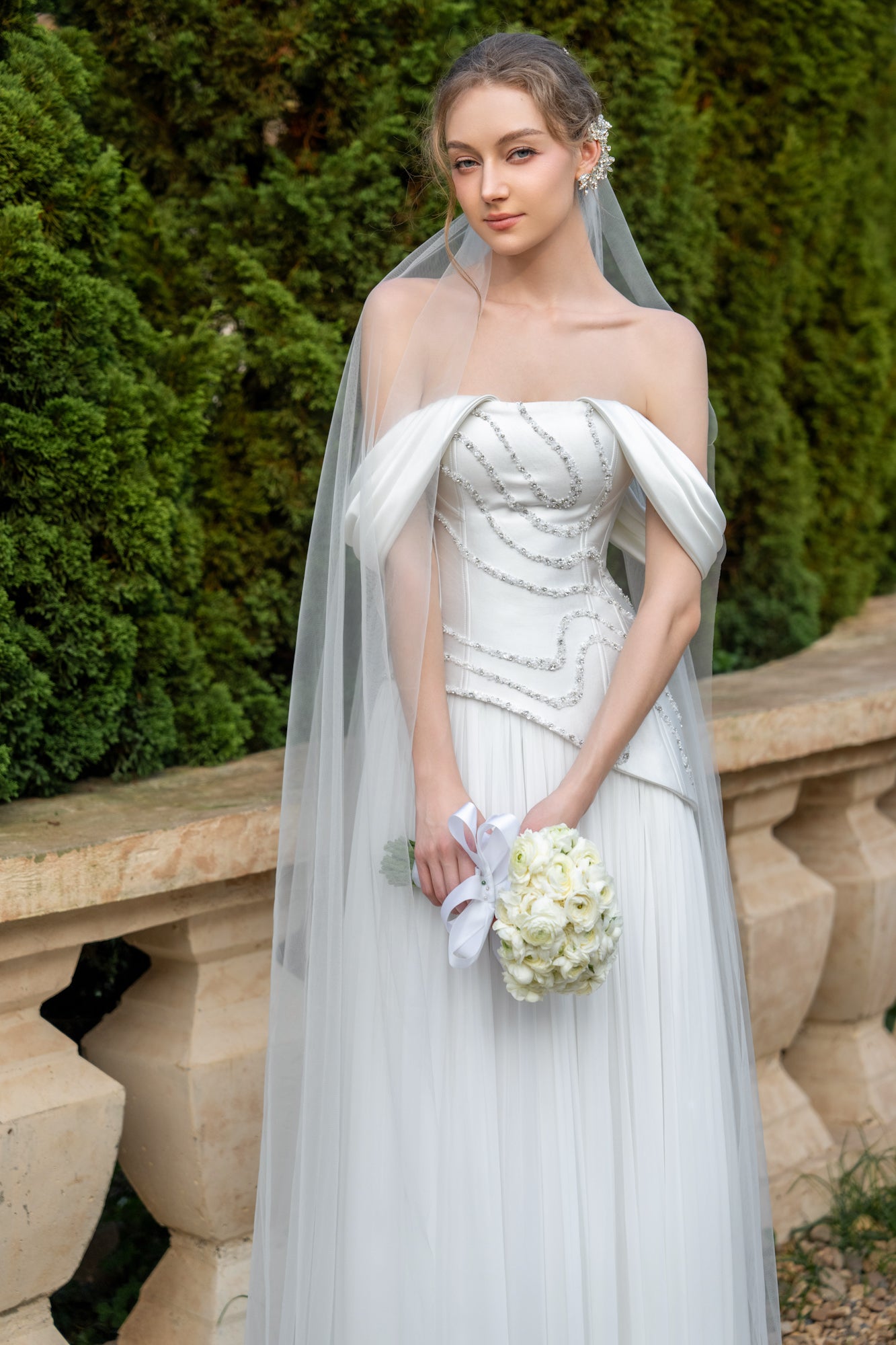 Helena taffeta pleated dress