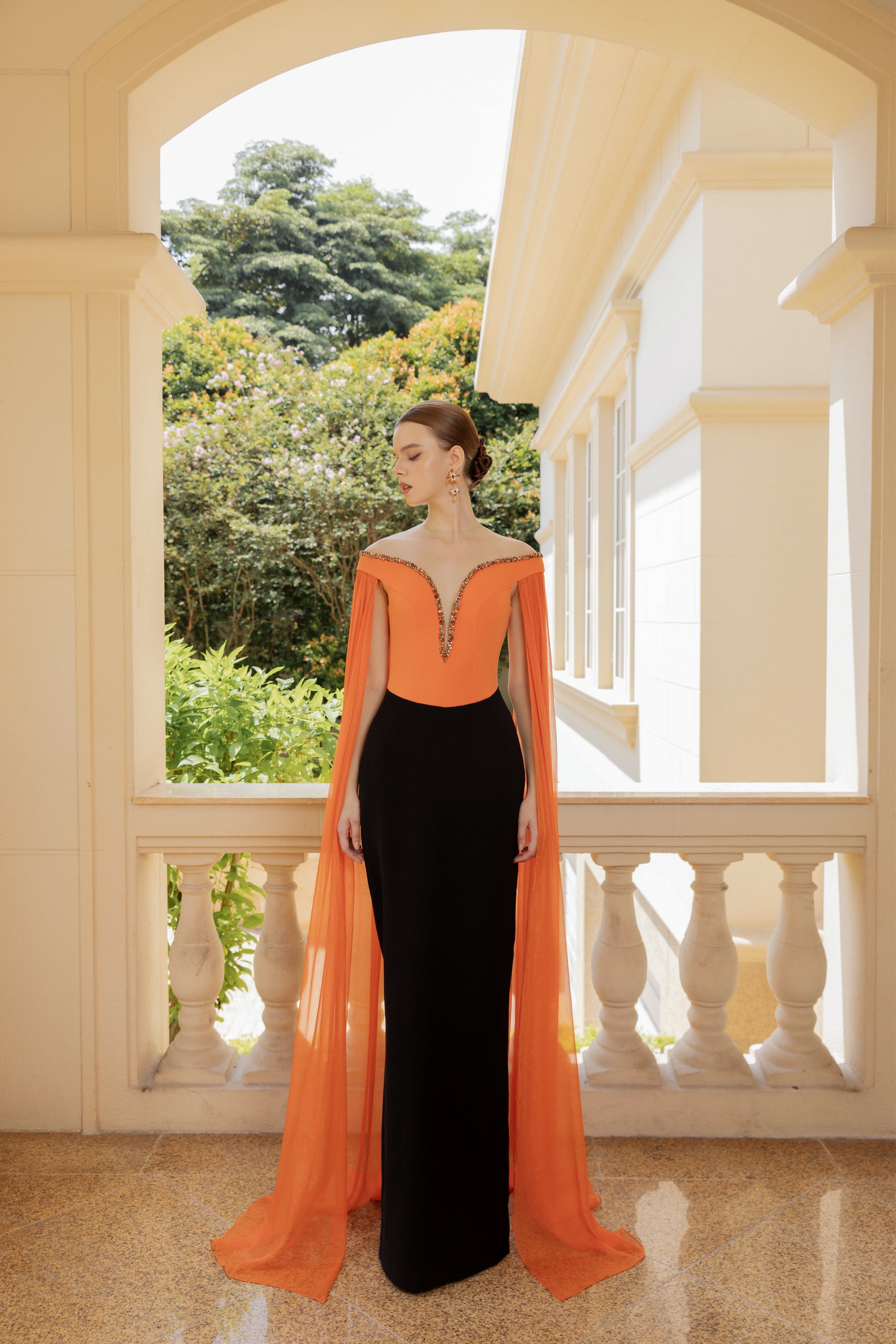 Gabrielle Crepe and Silk Dress