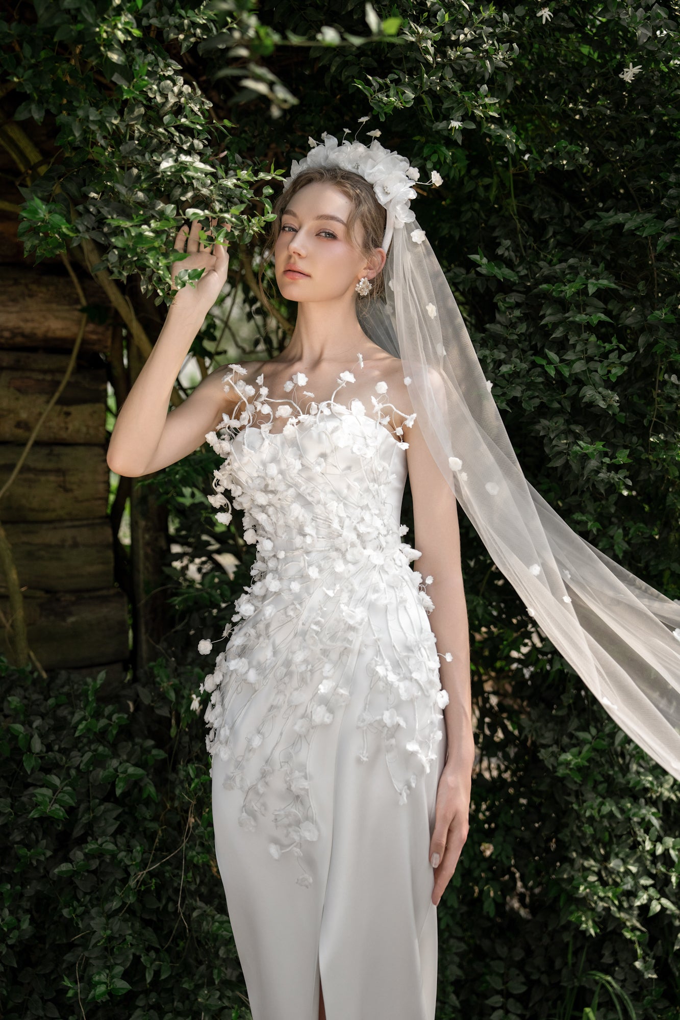 Connie Silk satin flowers dress