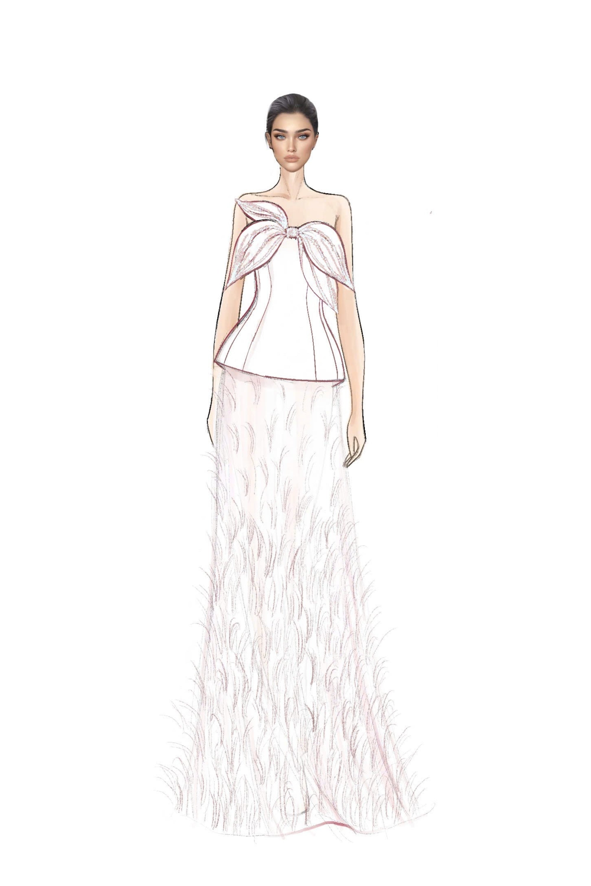 Colette taffeta and tulle dress