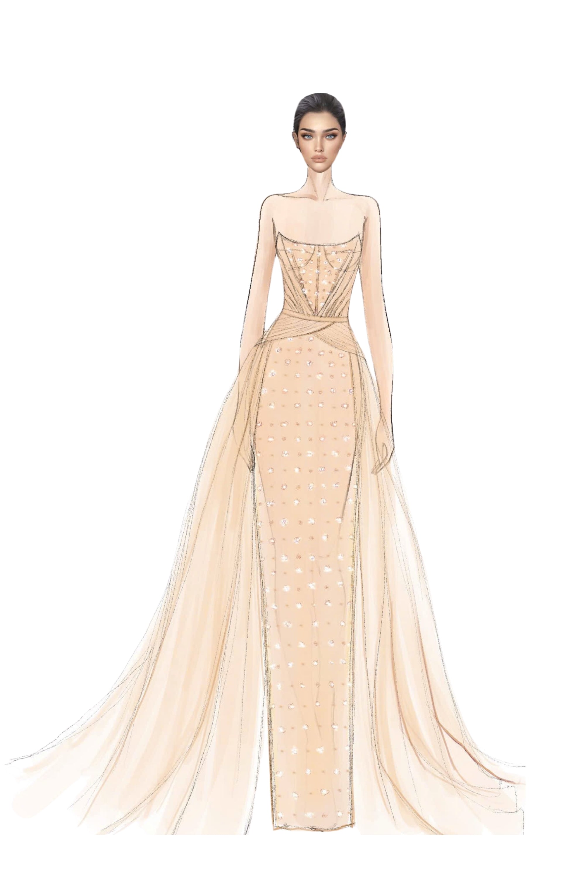 Valérie Silk and Tulle Dress