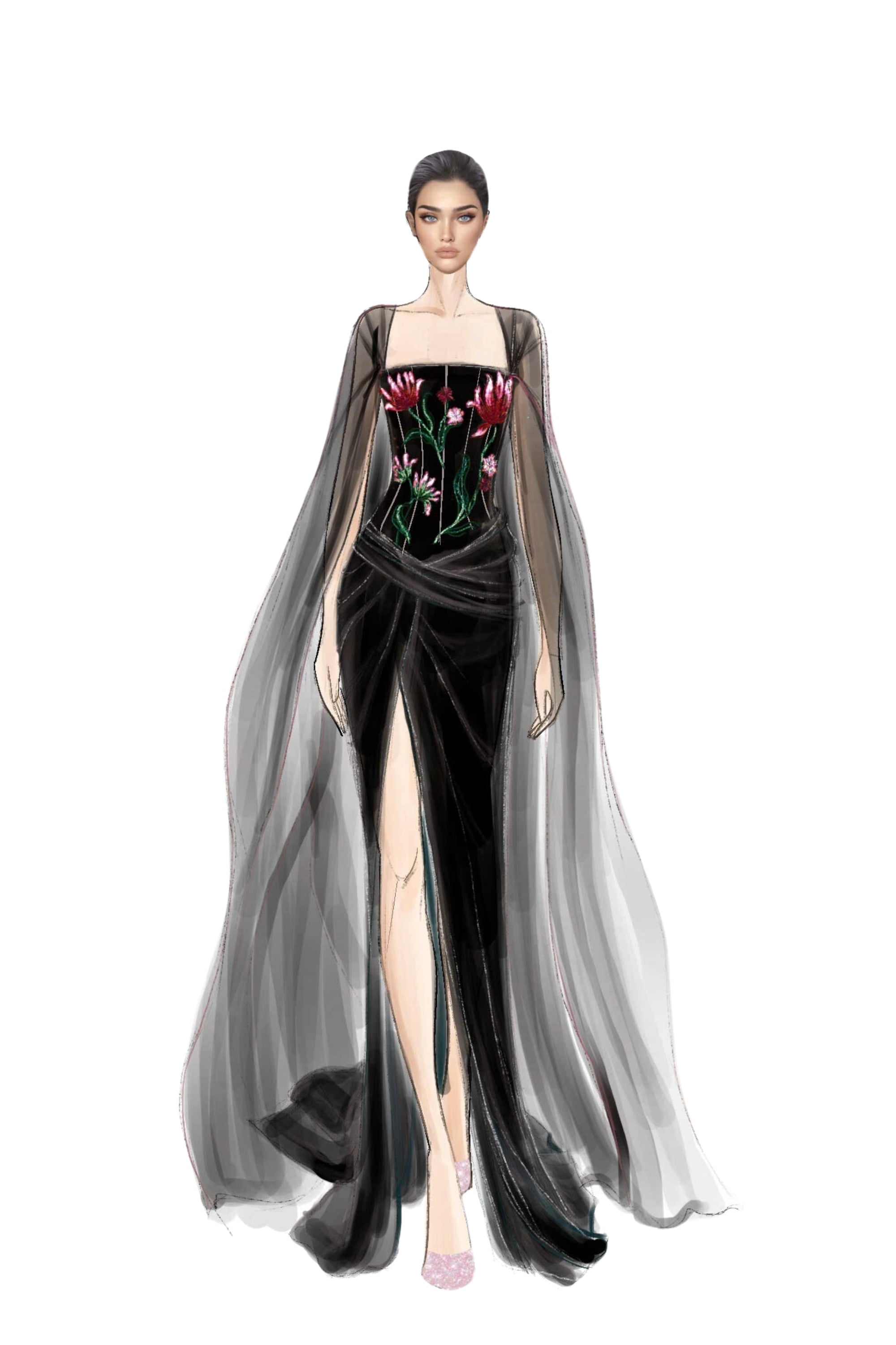 Adèle Taffeta and Silk Dress