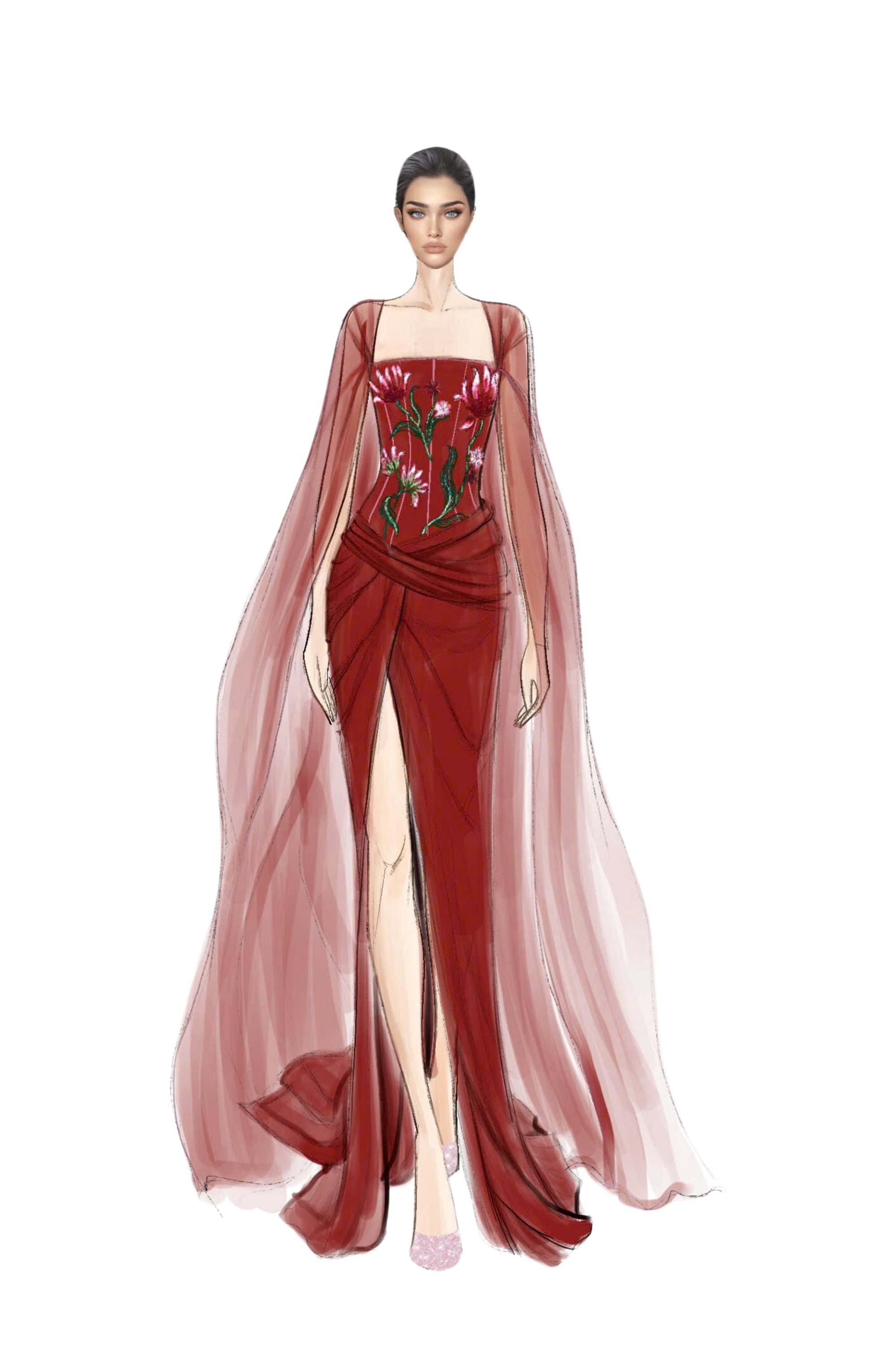 Adèle Taffeta and Silk Dress