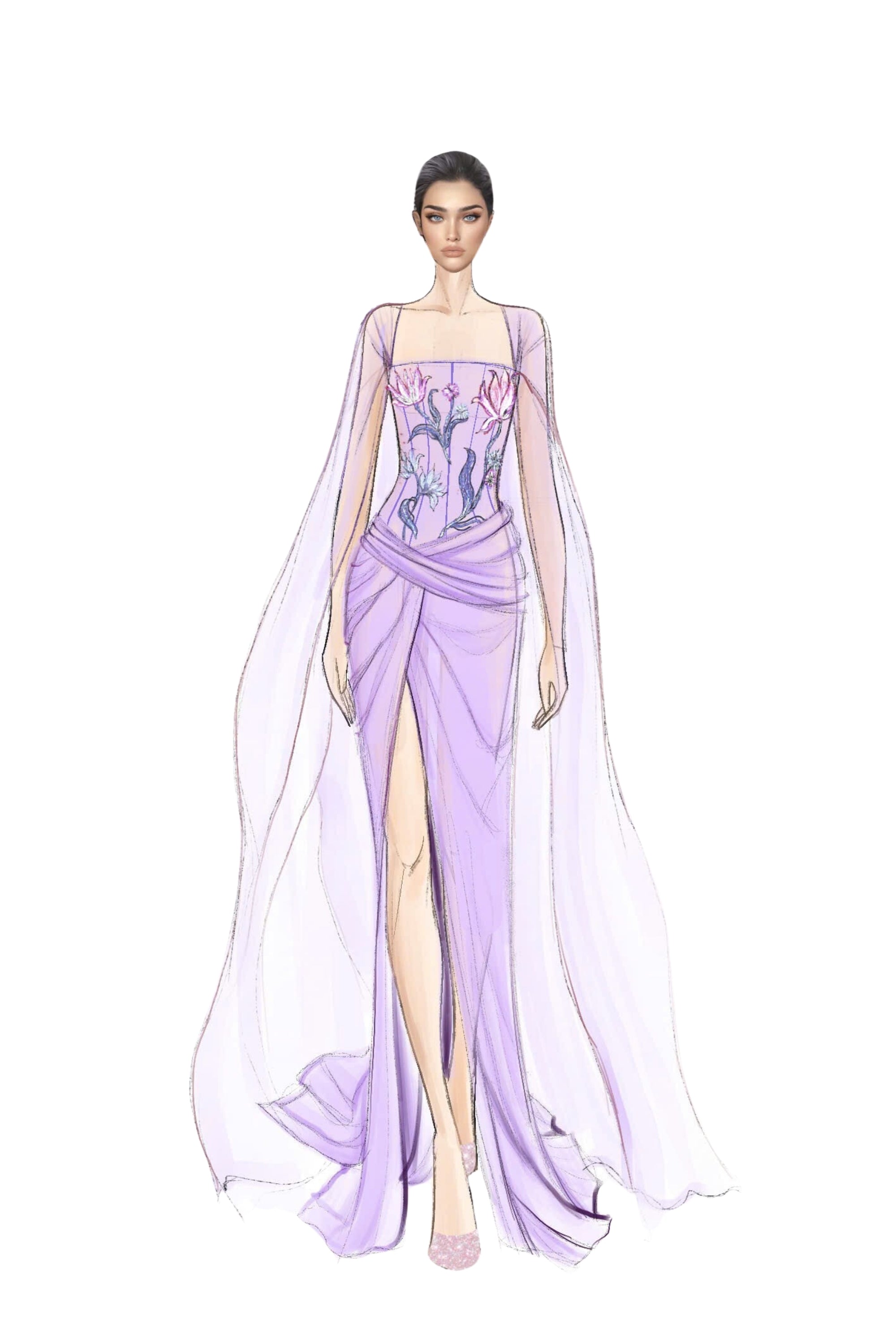 Adèle Taffeta and Silk Dress