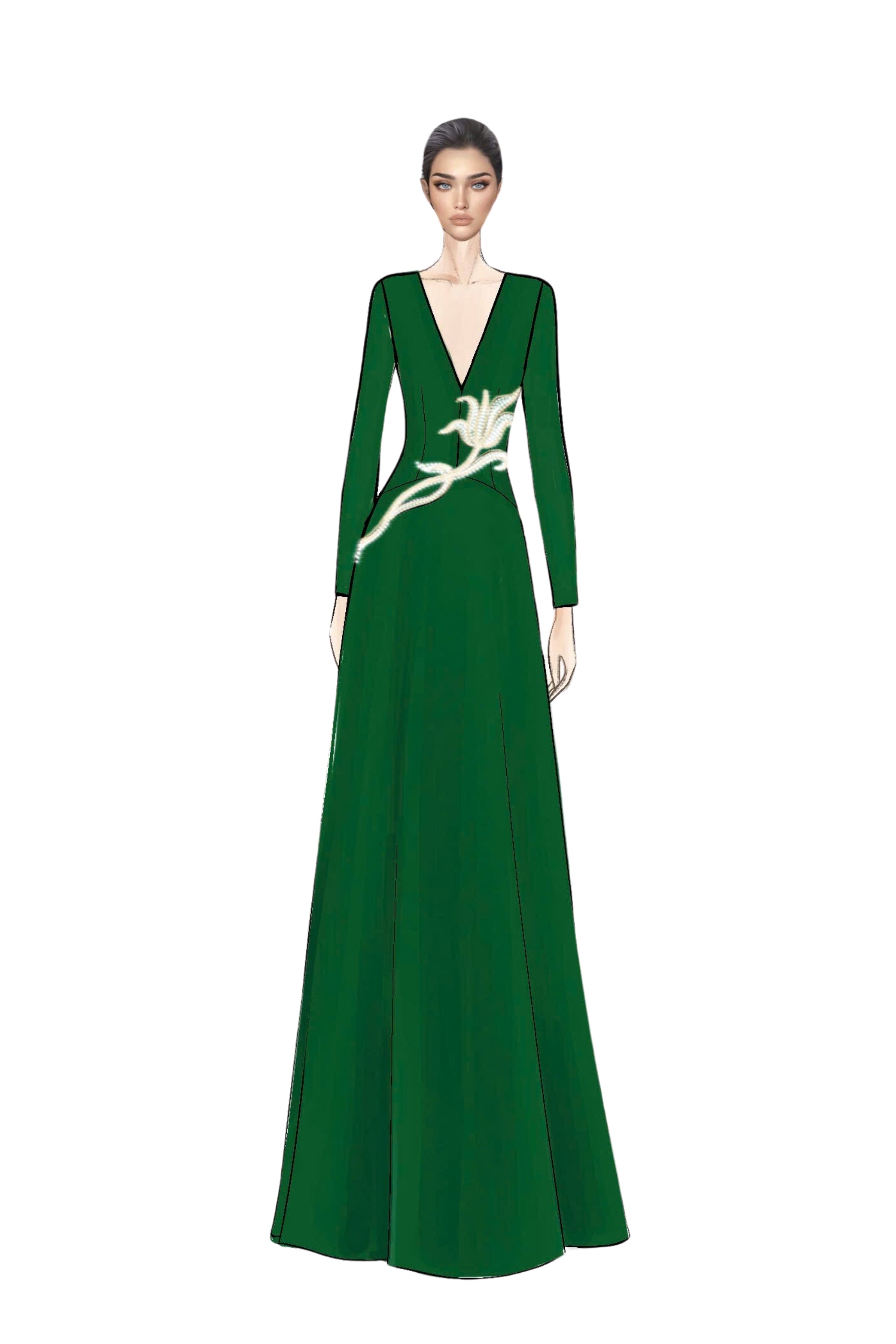 Aurélie Crepe Dress