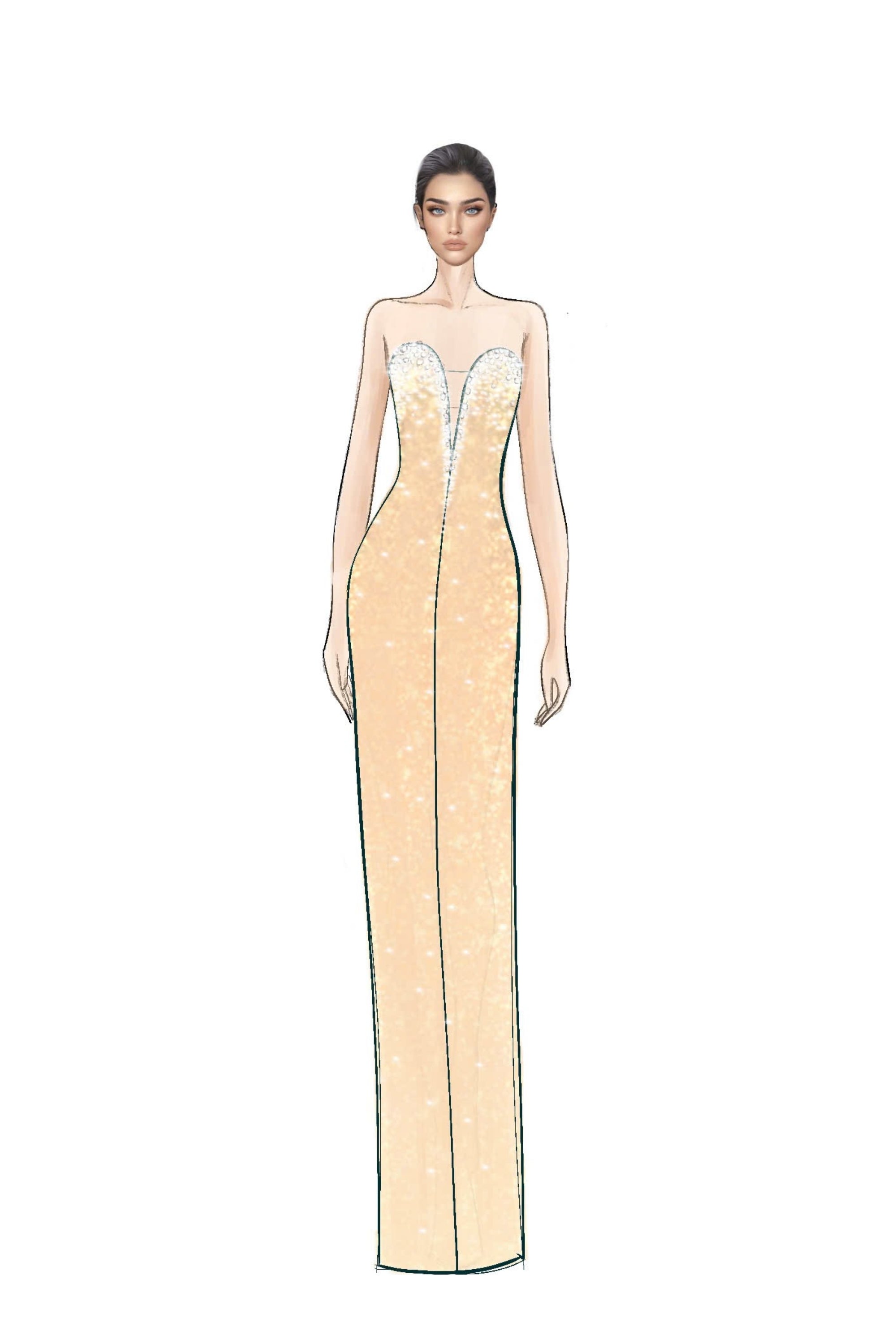 Margaux Glitter Elastic Dress