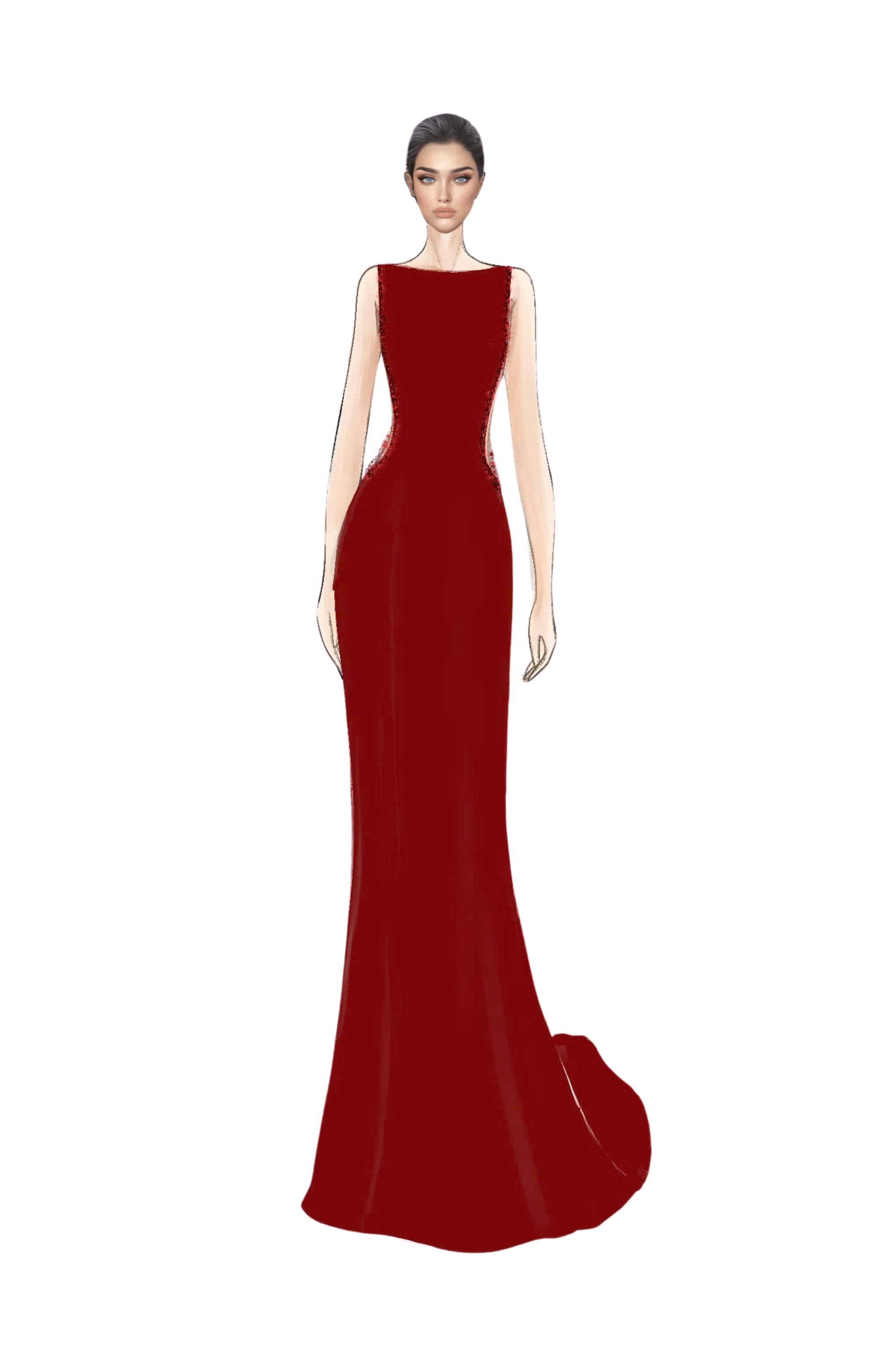 Fatima crepe cut-out dress