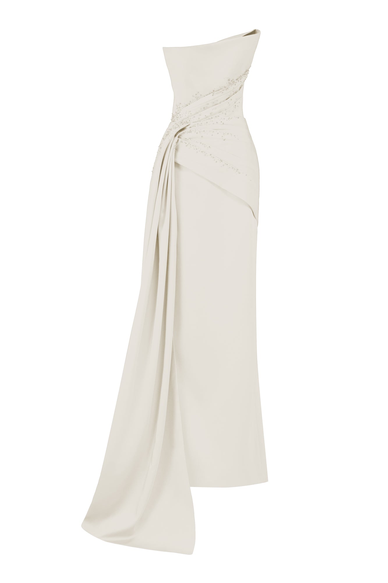 Parisa silk taffeta strapless bodycon dress