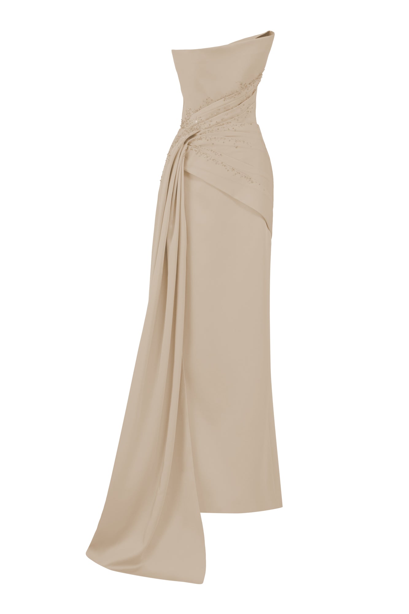 Parisa silk taffeta strapless bodycon dress