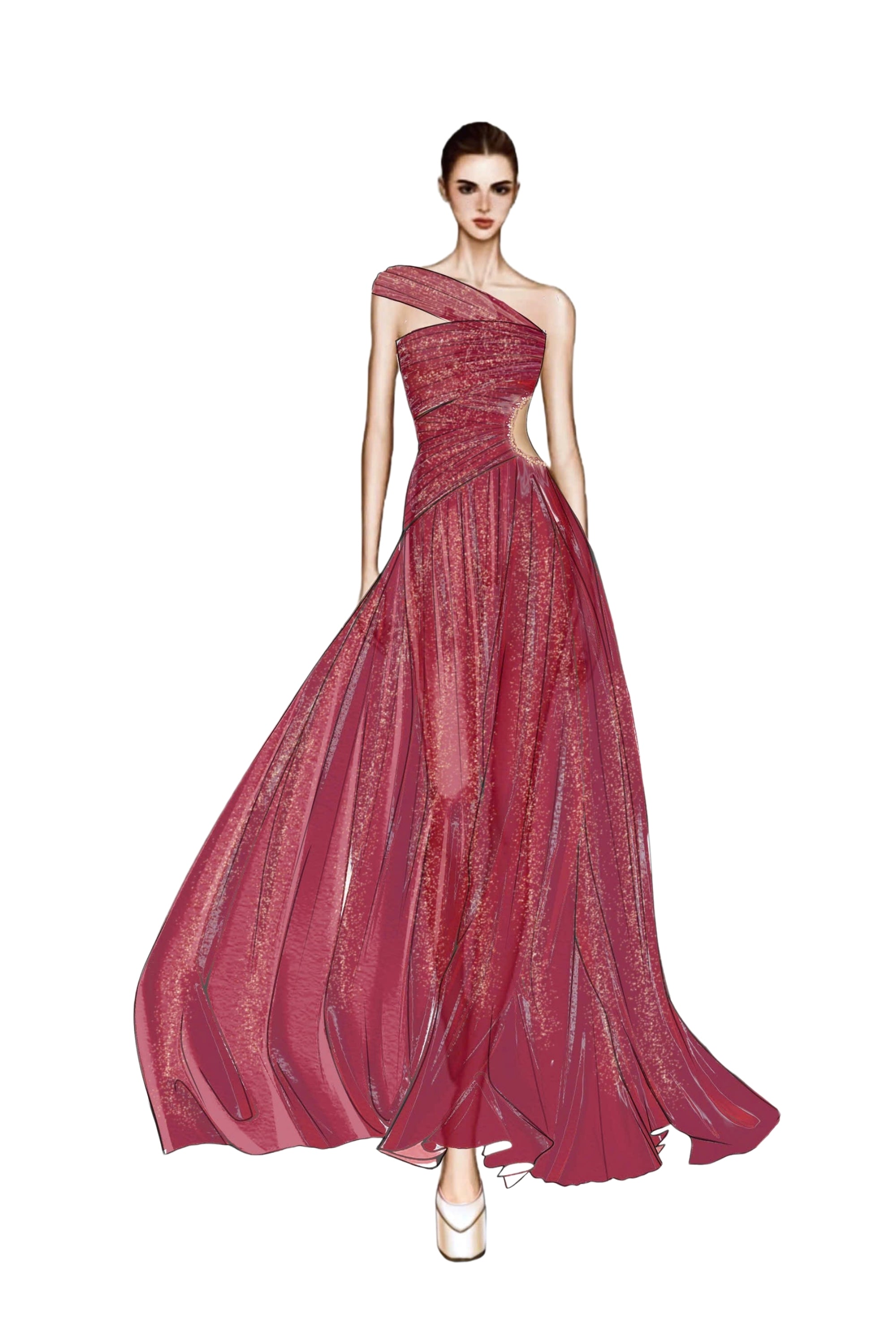 Dajajah glitter tulle dress