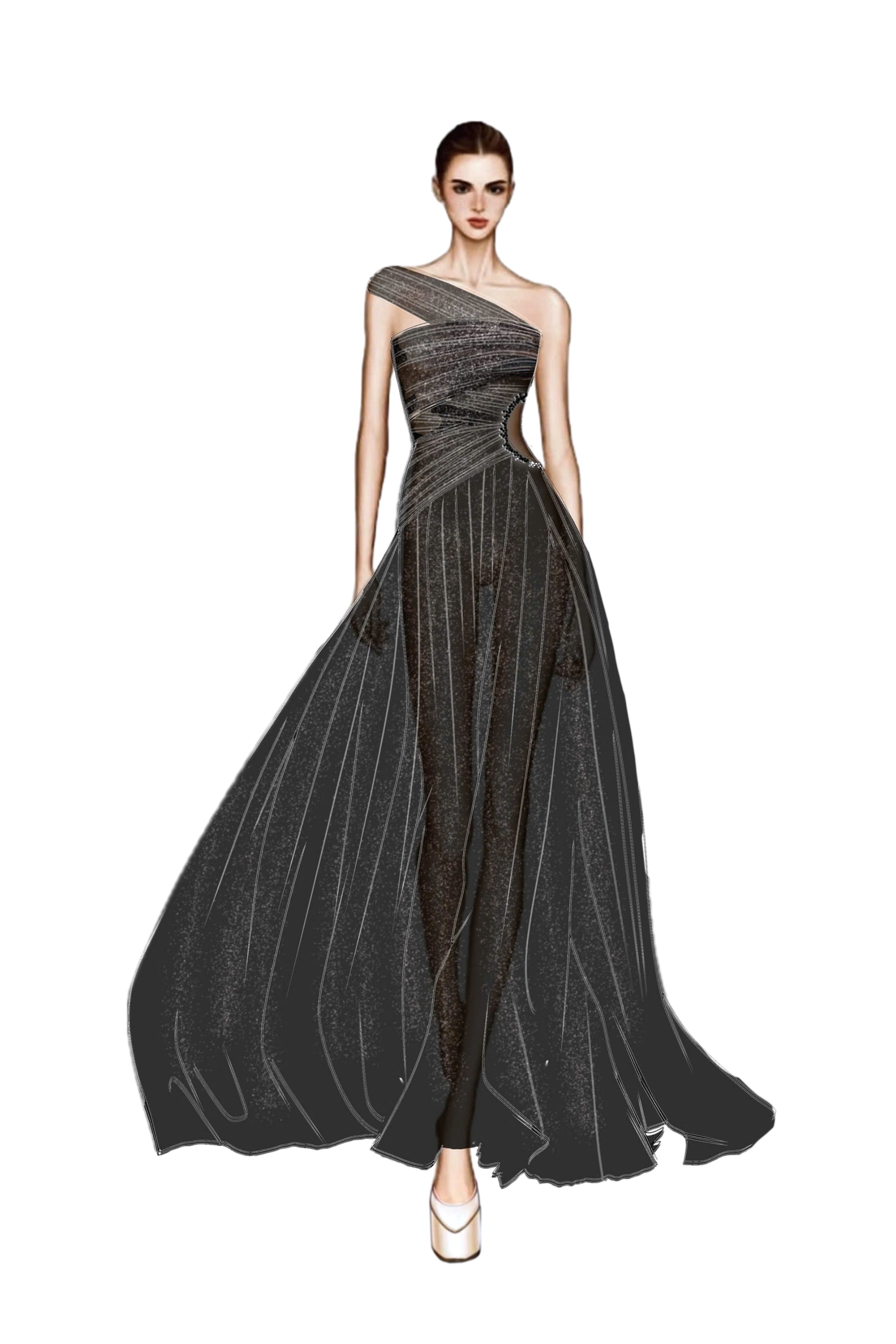 Dajajah glitter tulle dress