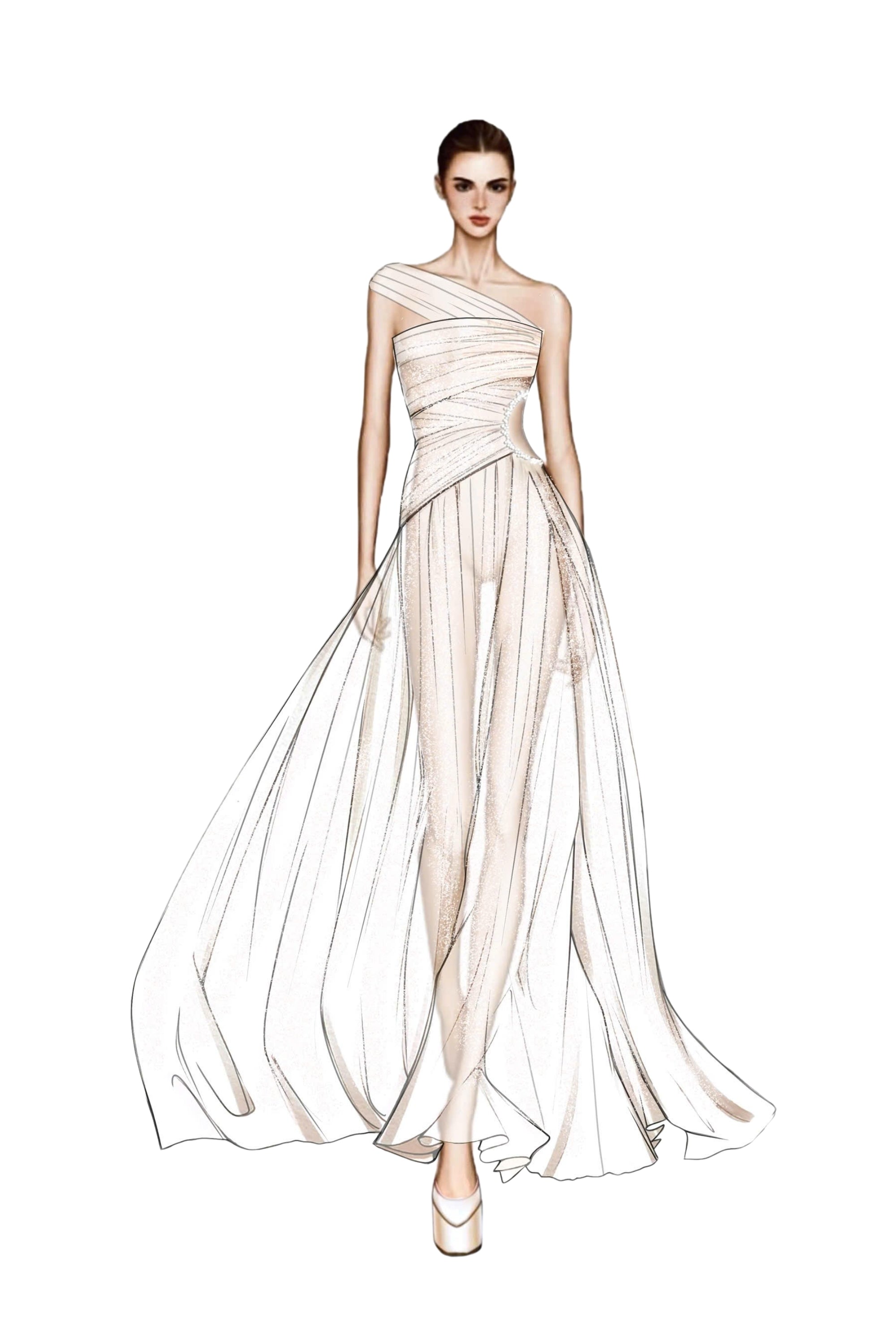 Dajajah glitter tulle dress