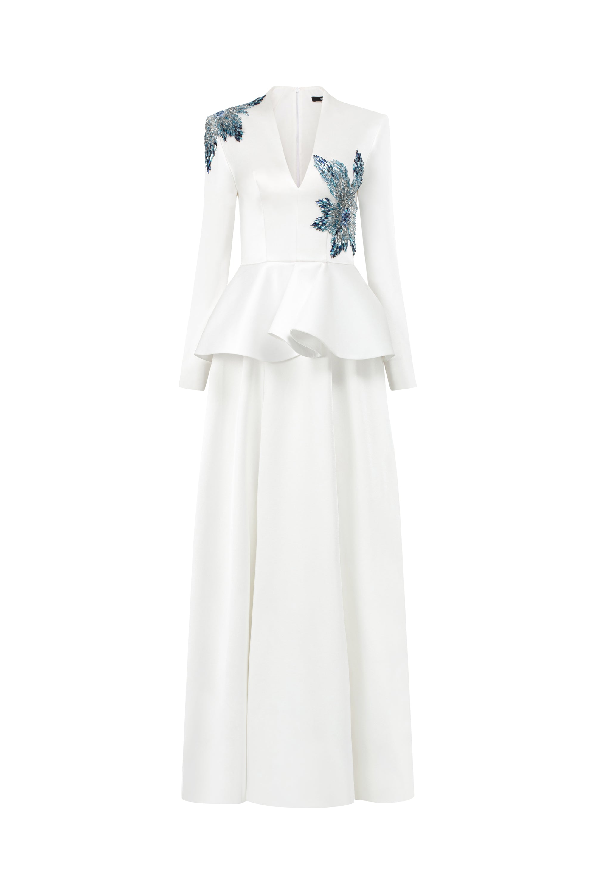 Leila silk taffeta peplum dress