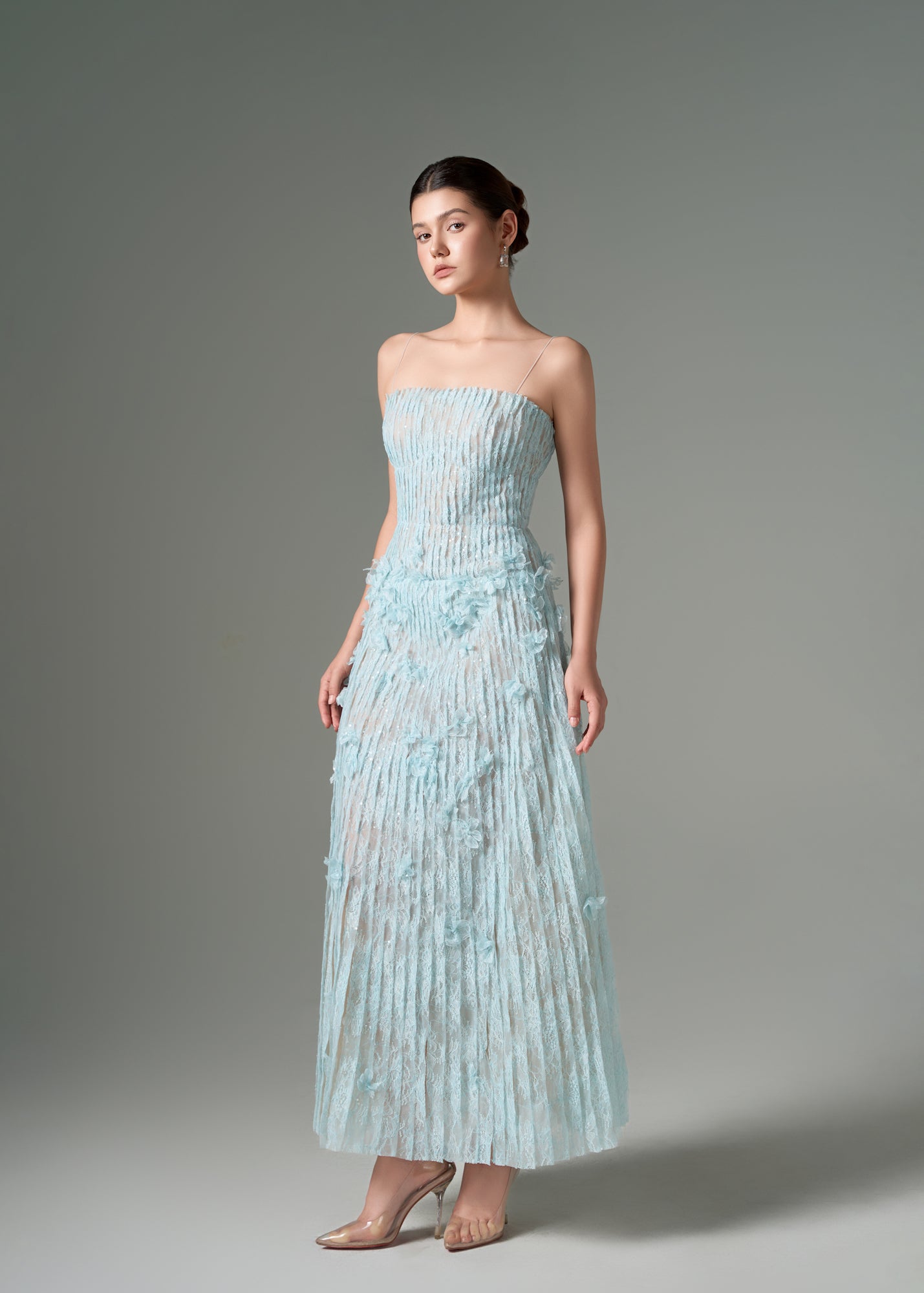 スーツ・フォーマル・ドレス etoll. Embroidered lace layered dress Alex Evenings Elegant A-Line Lace Dress Style 81122326