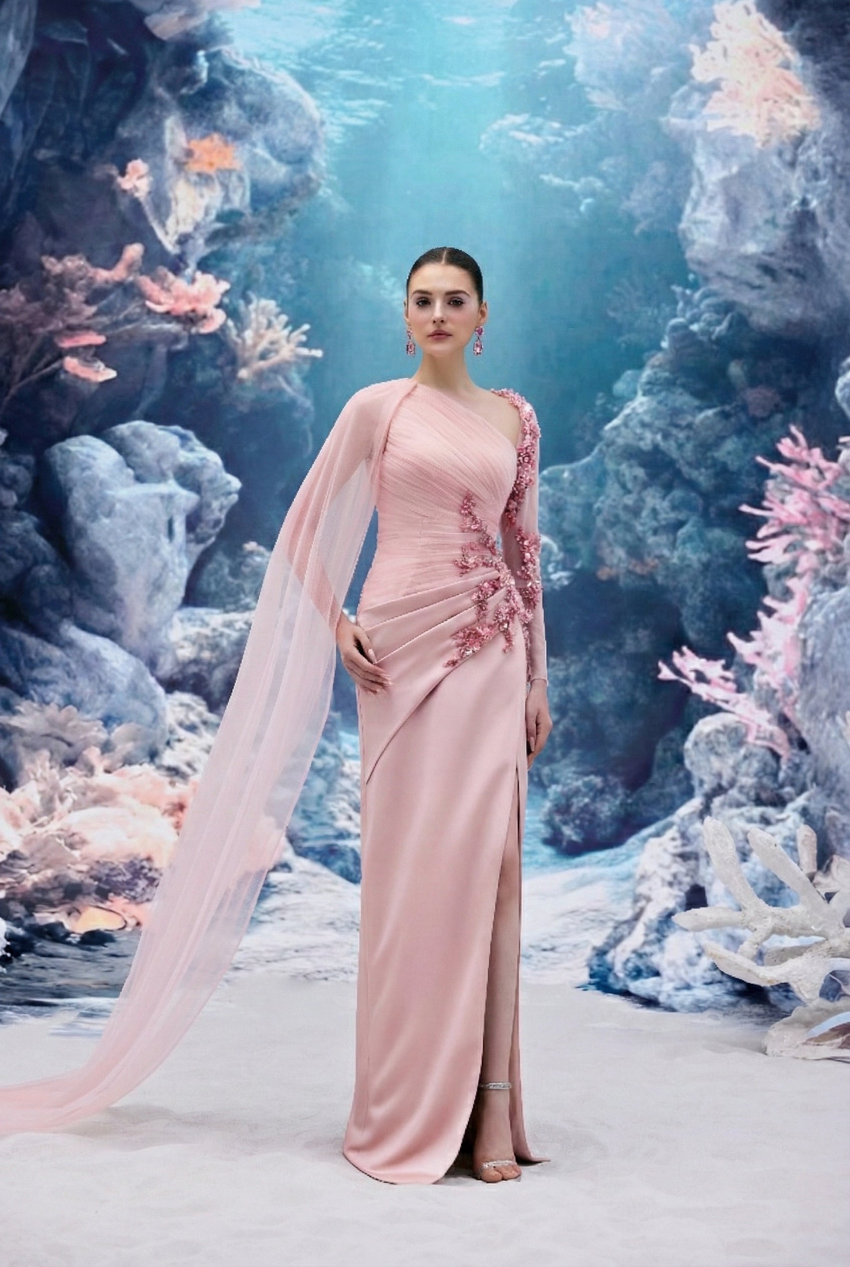 Irena Tulle & Silk Taffeta Dress