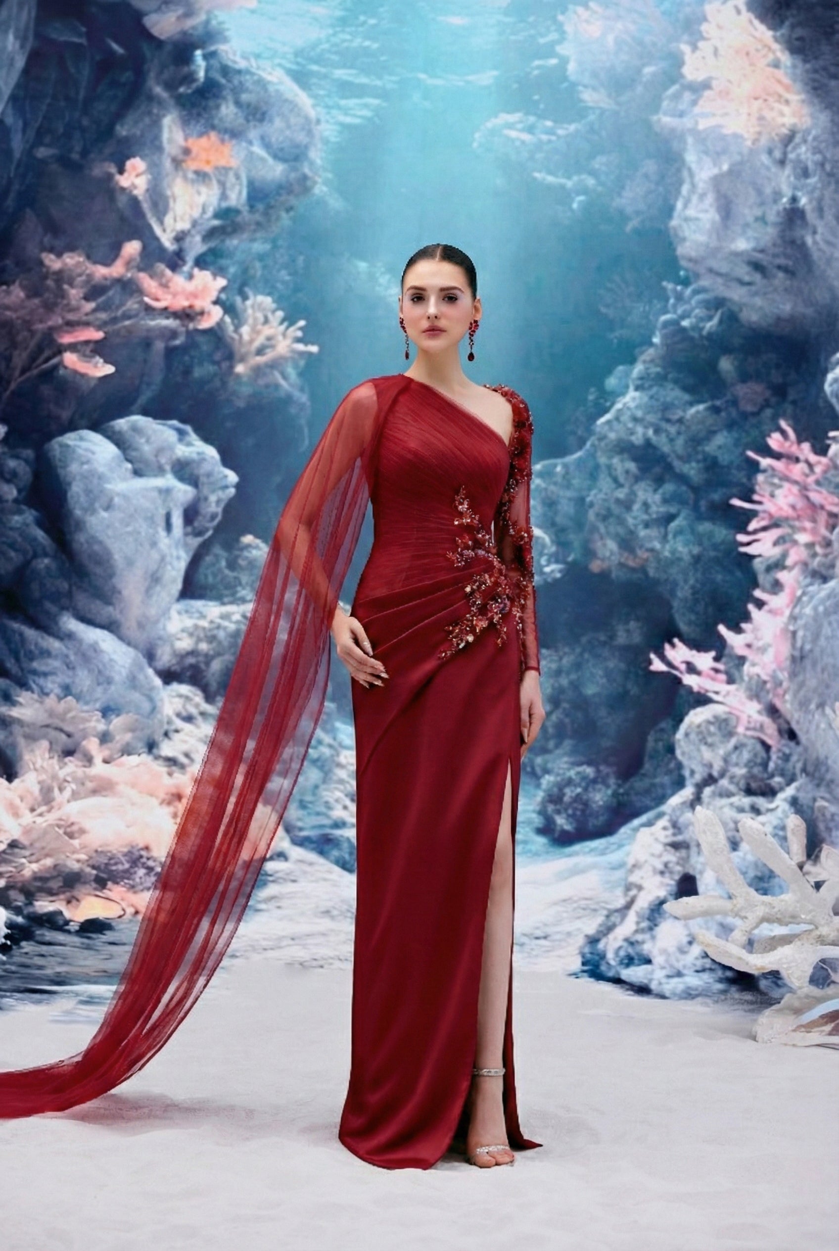 Irena Tulle & Silk Taffeta Dress