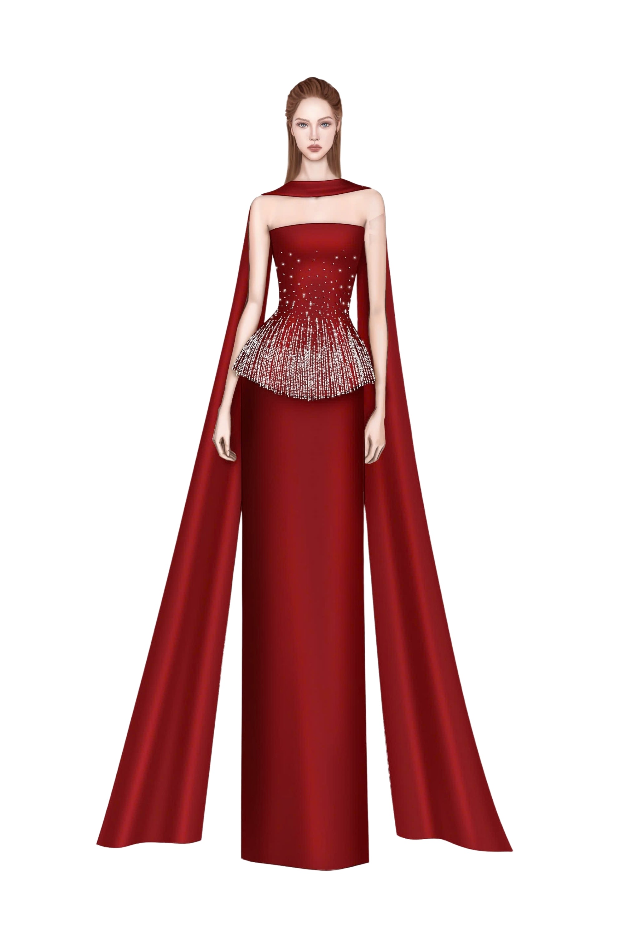 Luz silk taffeta dress