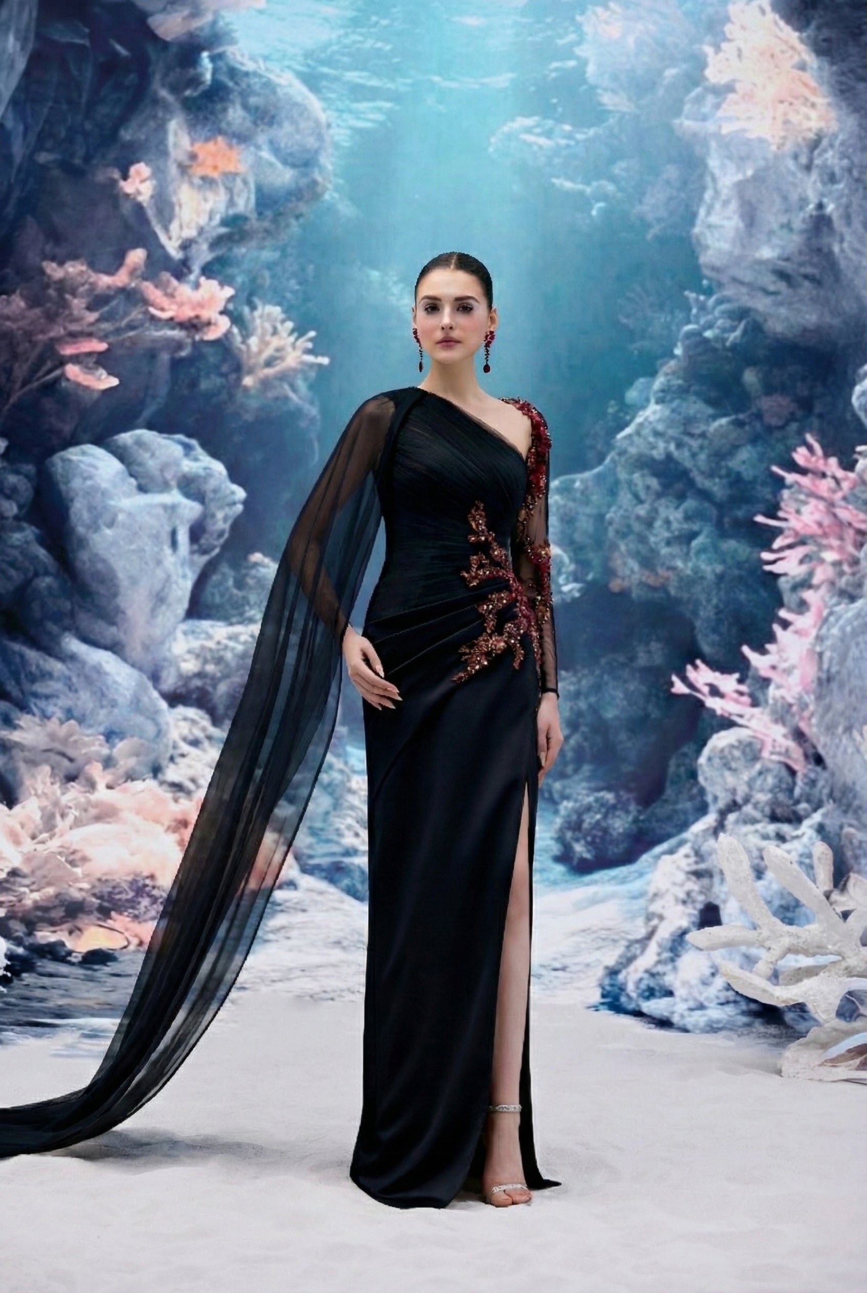 Irena Tulle & Silk Taffeta Dress