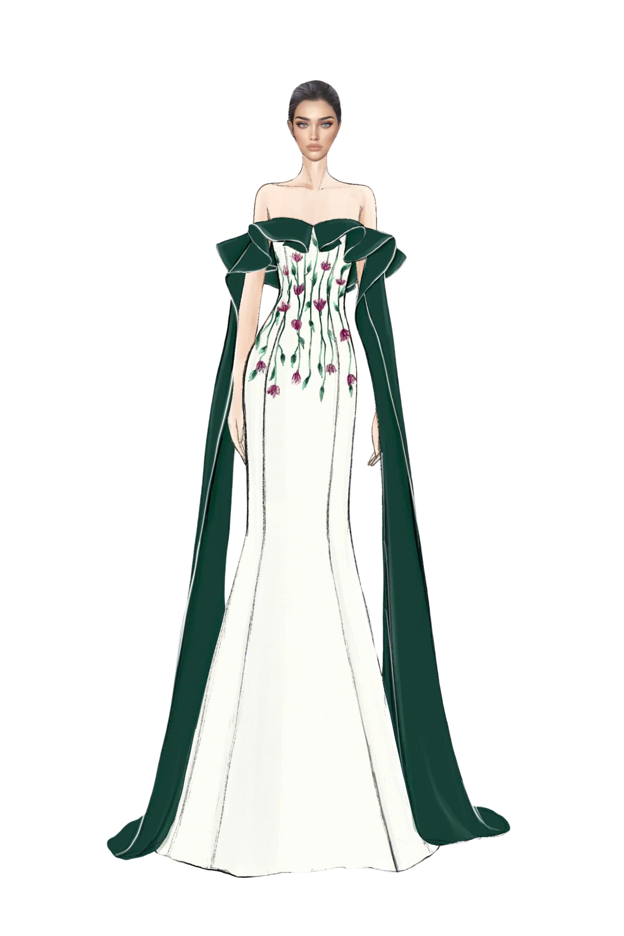 Ruqayya silk taffeta dress