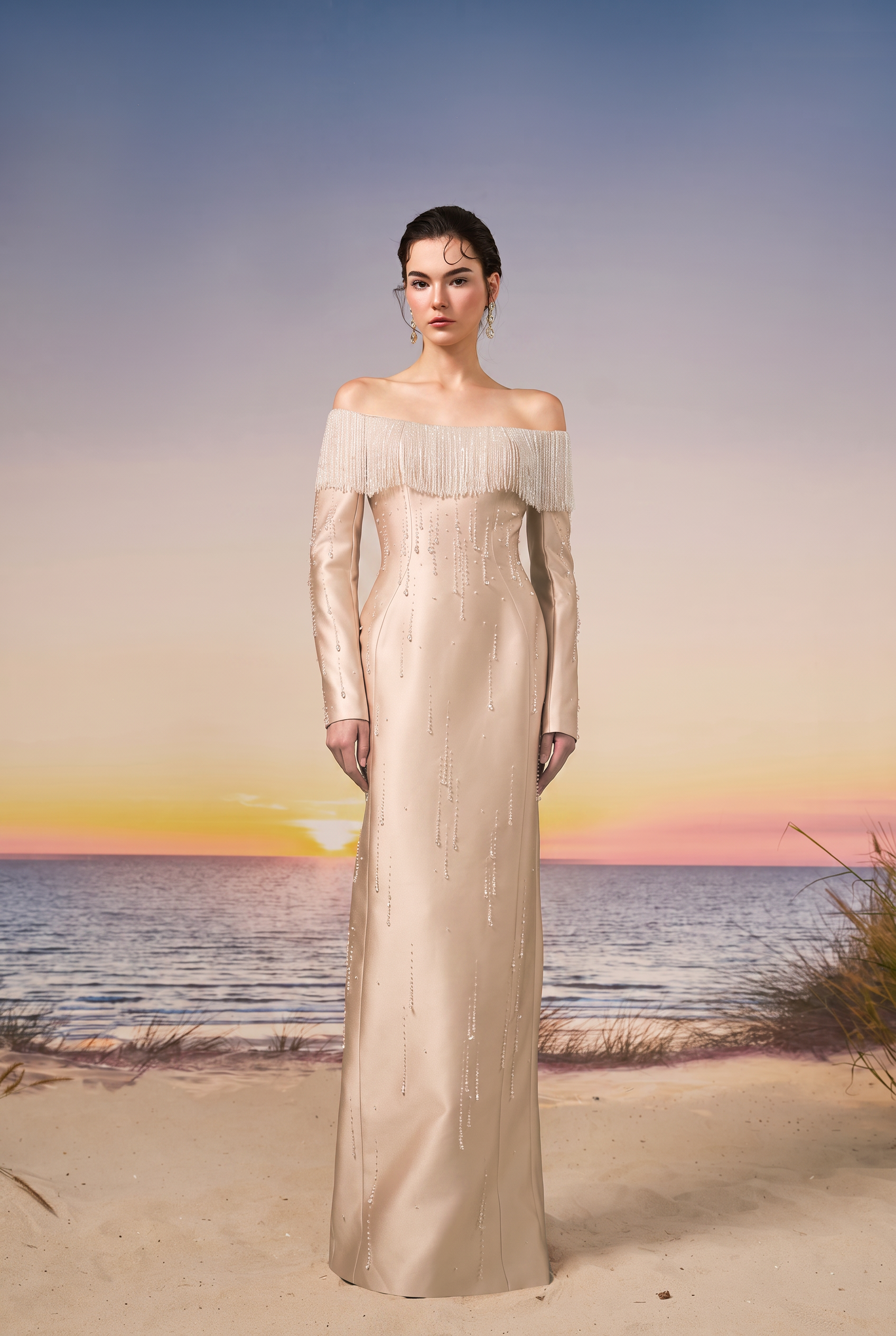 Talia royal taffeta dress