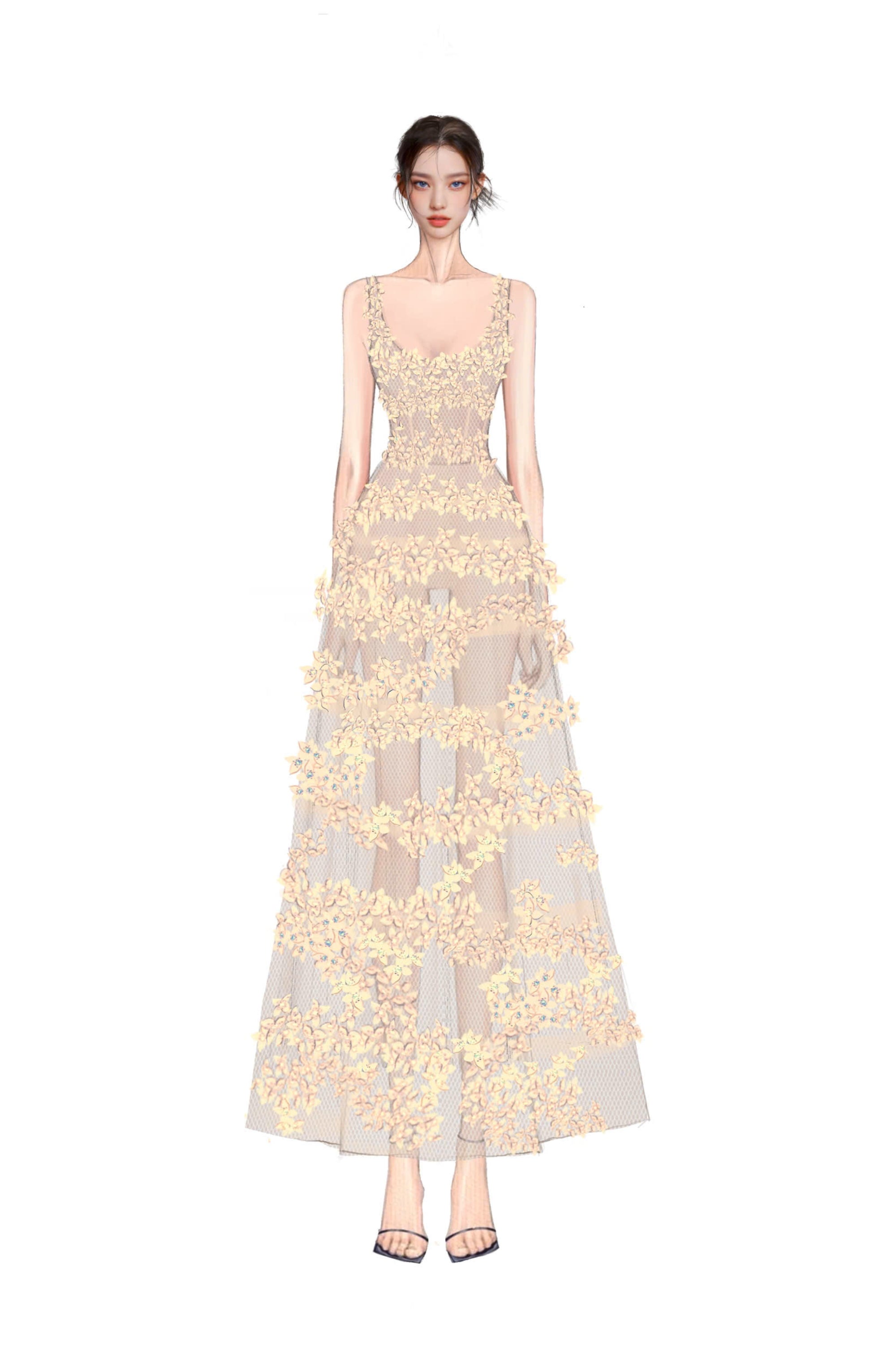 Alessia Silk Taffeta & Tulle Dress