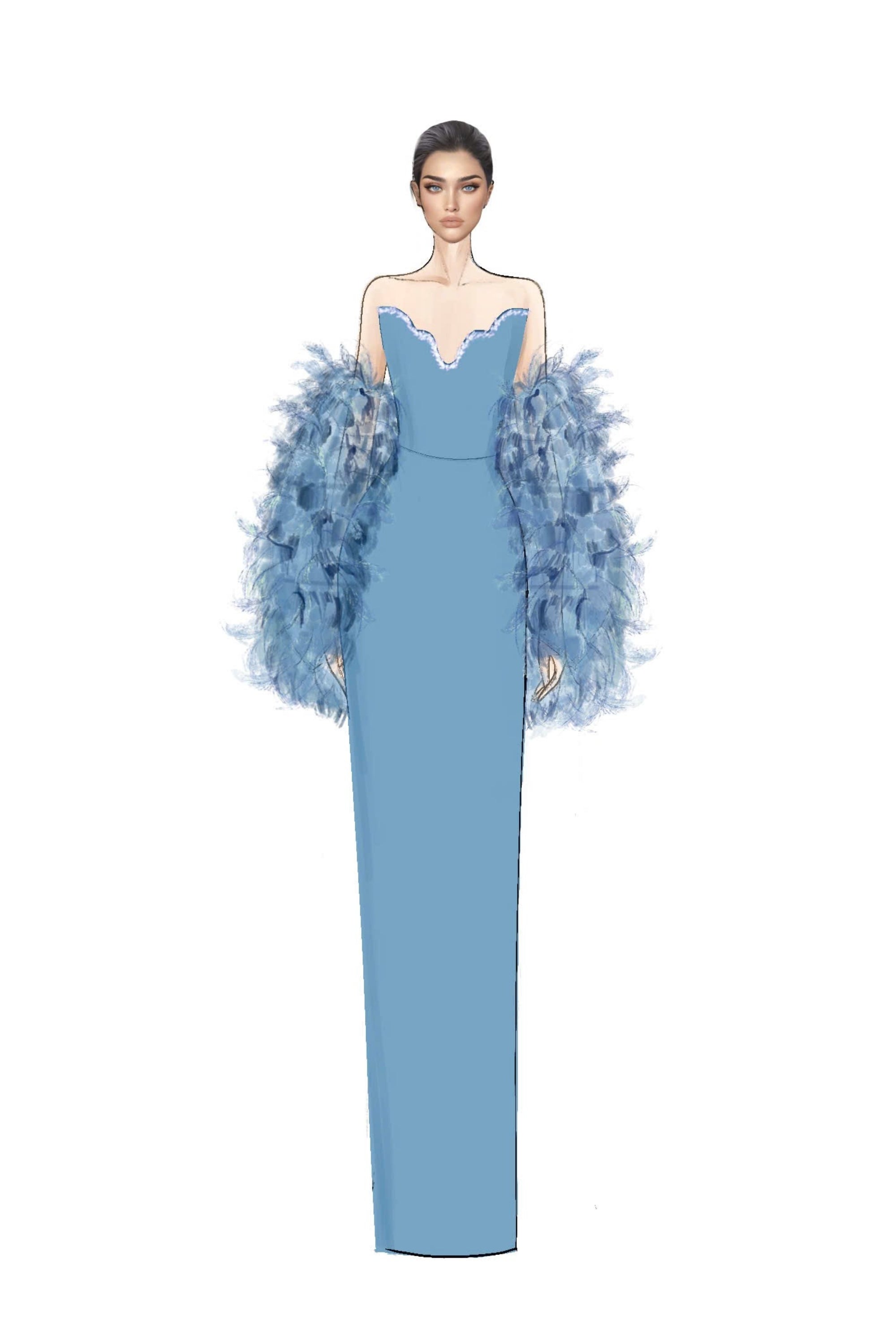 Noora royal taffeta dress