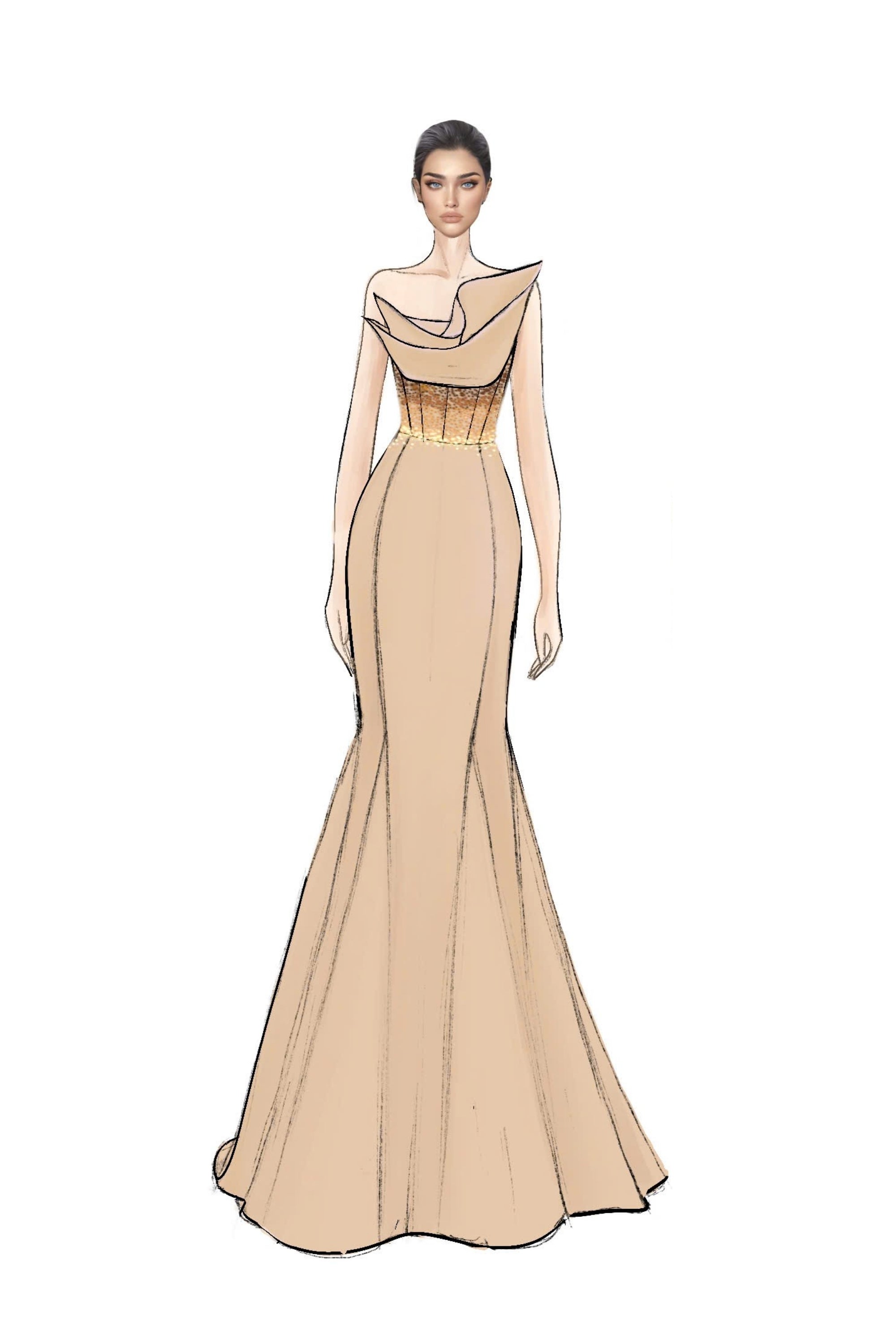 Mariam royal taffeta dress